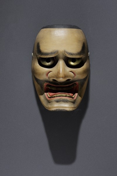 Nô-Maske Schwarzbärtiger Dämon (Kurohige) (Grassi Museum für Angewandte Kunst CC BY-NC-SA)
