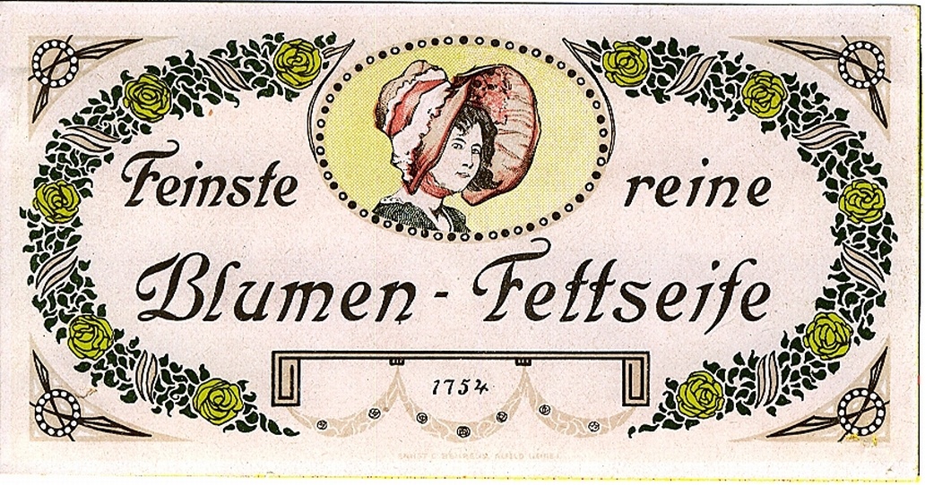 Werbeblatt "Feinste reine Blumen-Fettseife" (Museum Niesky CC BY-NC-SA)