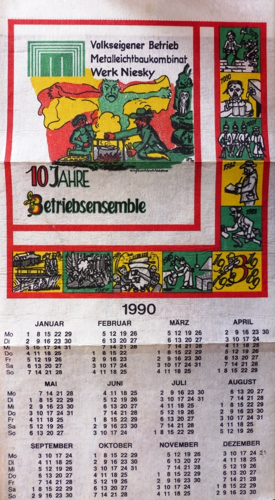 Kalender 1990 - VEB MLK Werk Niesky (Museum Niesky CC BY-NC-ND)