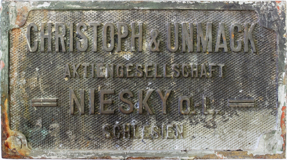 Firmenschild Christoph & Unmack Aktiengesellschaft (Museum Niesky CC BY-NC-ND)