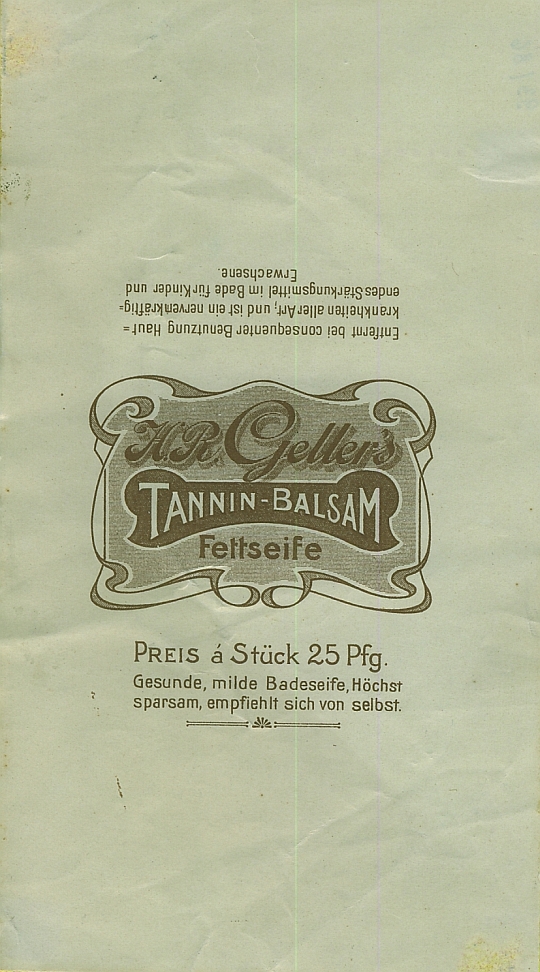 Werbeblatt "Tannin-Balsam-Fettseife" (Museum Niesky CC BY-NC-ND)