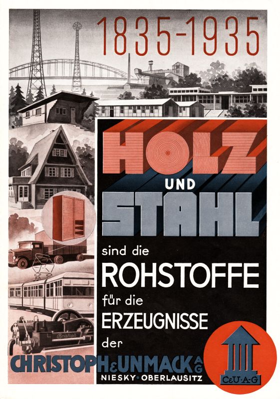 Werbeprospekt Holz und Stahl 1835-1935 (Museum Niesky Forum Konrad-Wachsmann-Haus CC BY-NC-ND)