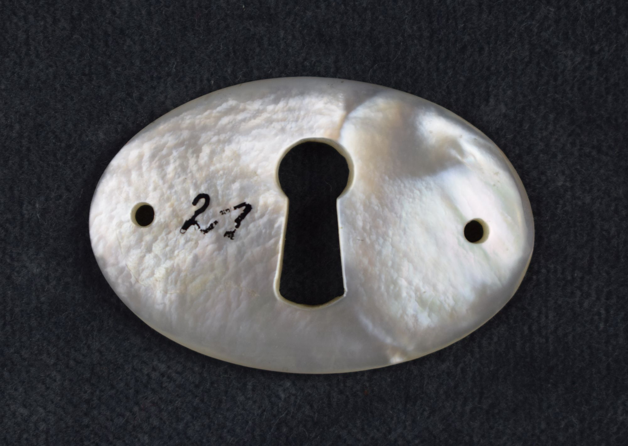 Schlüssellochbeschlag (Perlmutter- und Heimatmuseum Adorf CC BY-NC-SA)