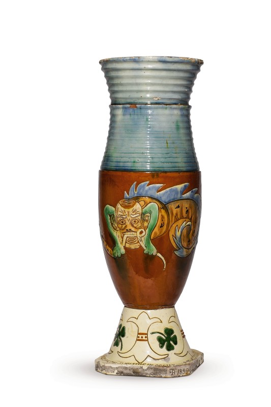 Vase mit Deckel und Bleiglasur (GRASSI Museum für Angewandte Kunst CC BY-NC-SA)