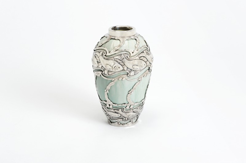 Vase mit Silbermontierung (GRASSI Museum für Angewandte Kunst CC BY-NC-SA)
