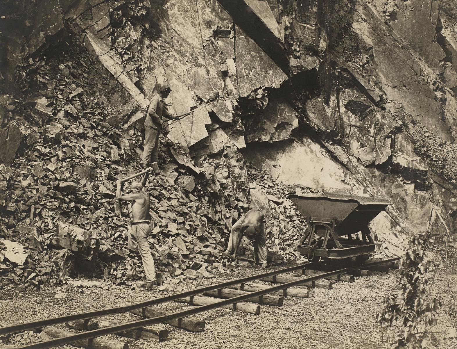 Steinbruch mit Blick auf die Abbausohle (Museum Steinarbeiterhaus Hohburg CC BY-NC-SA)