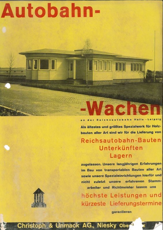 Werbeblatt Autobahn-Wachen (Museum Niesky Forum Konrad-Wachsmann-Haus CC BY-NC-ND)