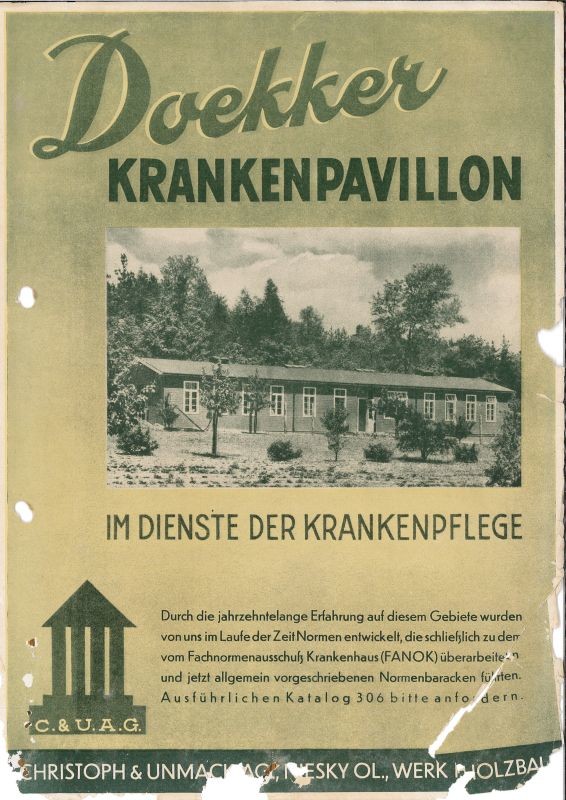 Werbeblatt Doekker Krankenpavillon (Museum Niesky Forum Konrad-Wachsmann-Haus CC BY-NC-ND)