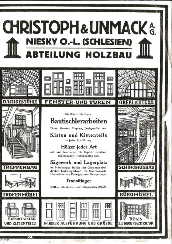 Werbeblatt für Export (Museum Niesky Forum Konrad-Wachsmann-Haus CC BY-NC-ND)