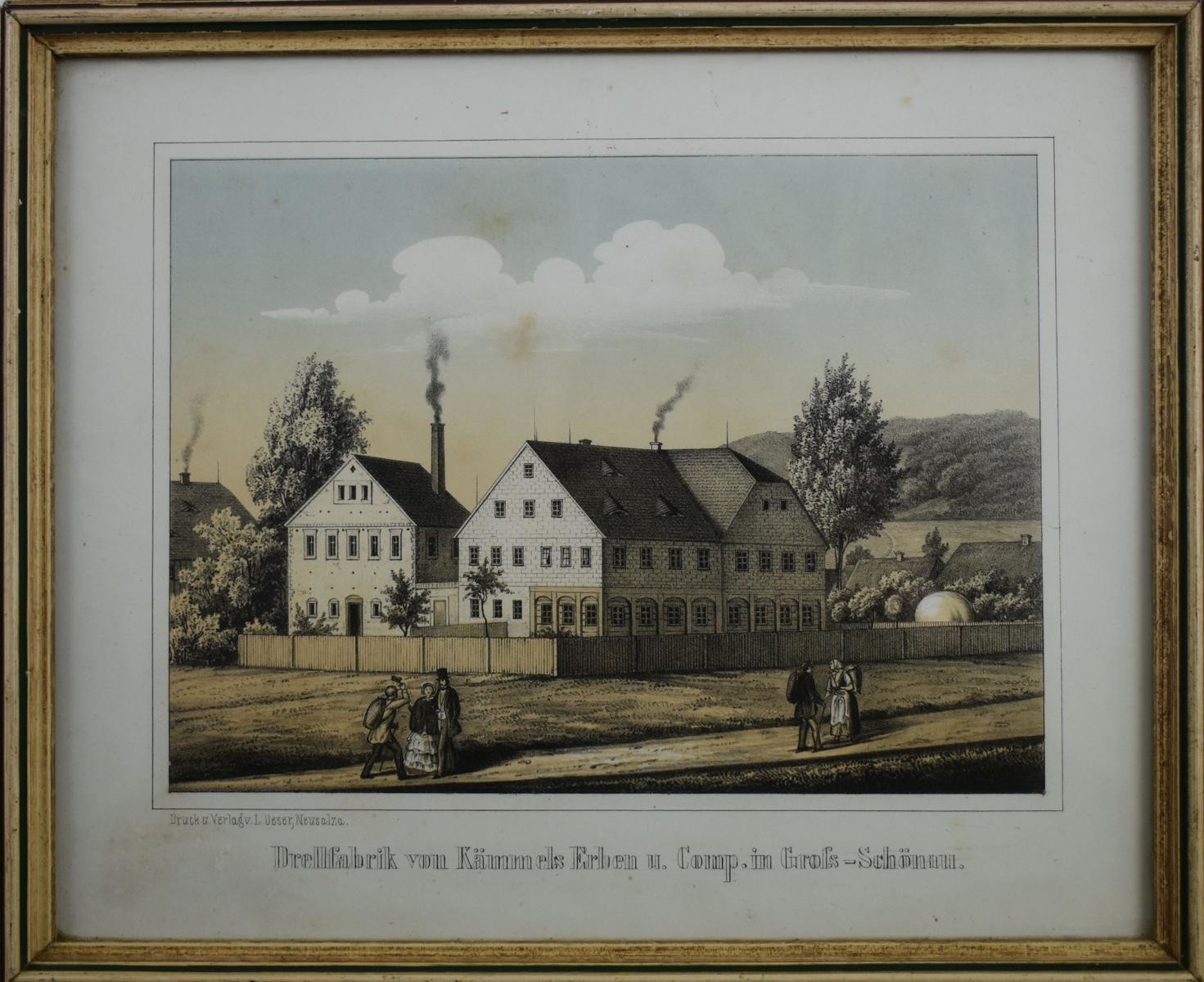 Drellfabrik von Kämmels Erben u. Comp. in Groß-Schönau. (Deutsches Damast- und Frottiermuseum CC BY-NC-ND)