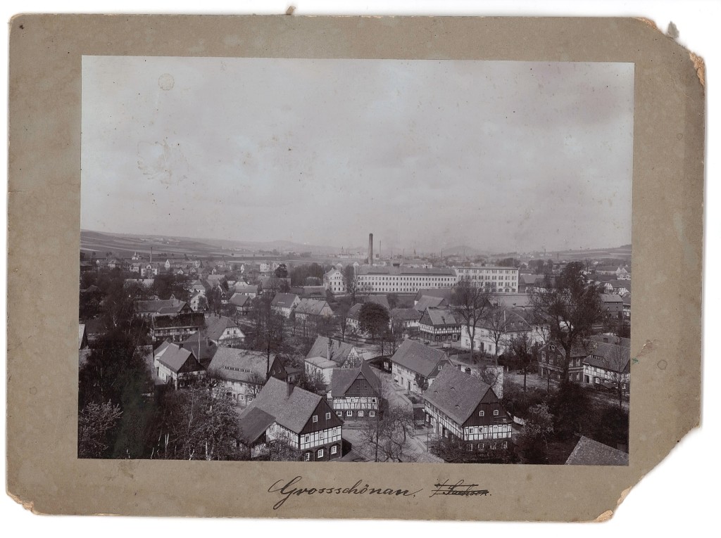 Großschönau Blick von Kirchturm nach Westen (Deutsches Damast- und Frottiermuseum CC BY-NC-ND)