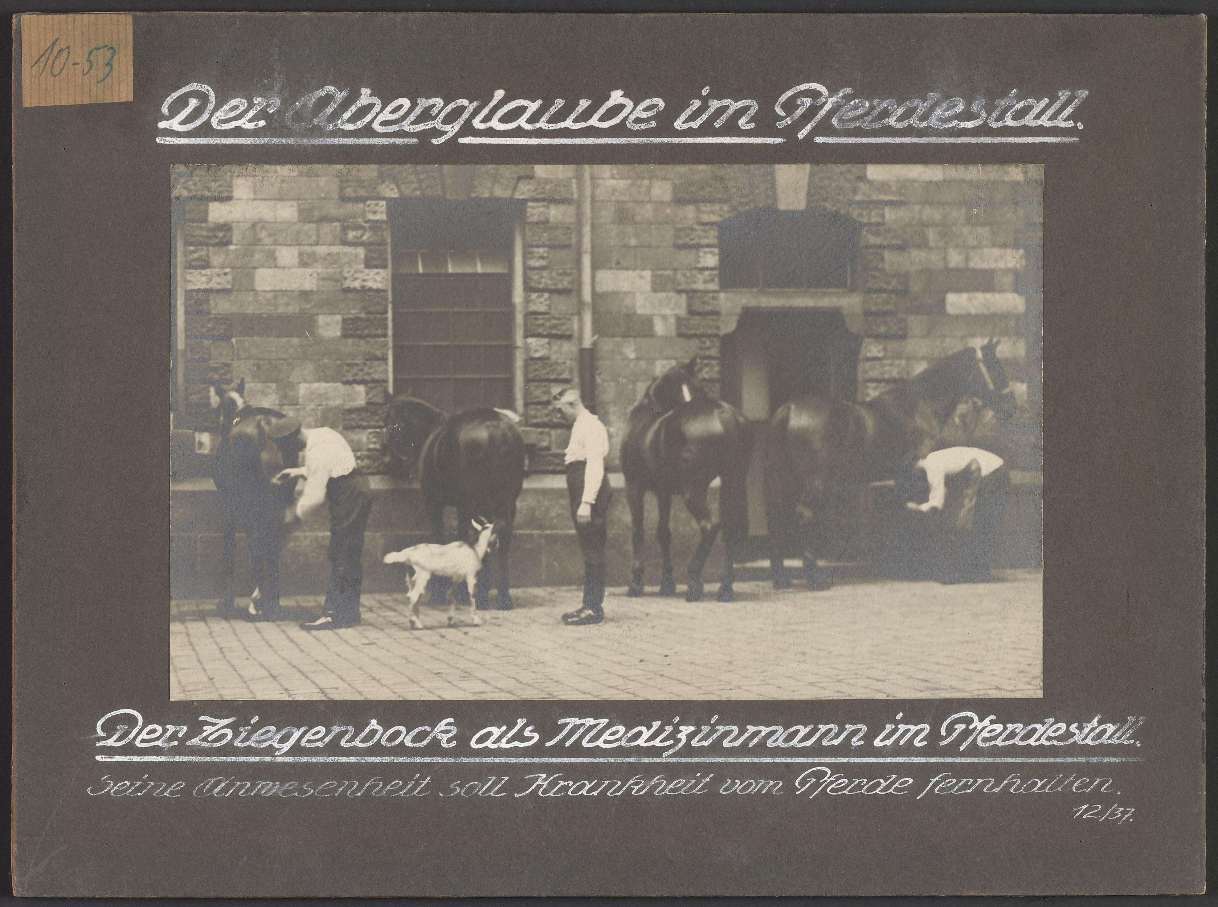Lehrtafel "Der Aberglaube im Pferdestall" (Polizeidirektion Dresden RR-F)