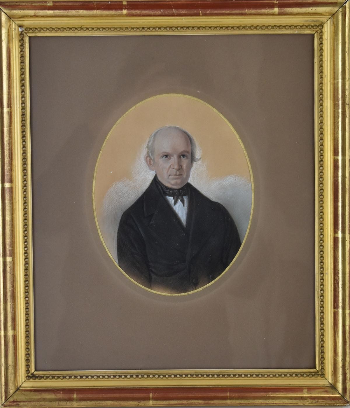 Porträt des Vaters (1786-1864) des Prof. Krumbholz (Deutsches Damast- und Frottiermuseum CC BY-NC-ND)