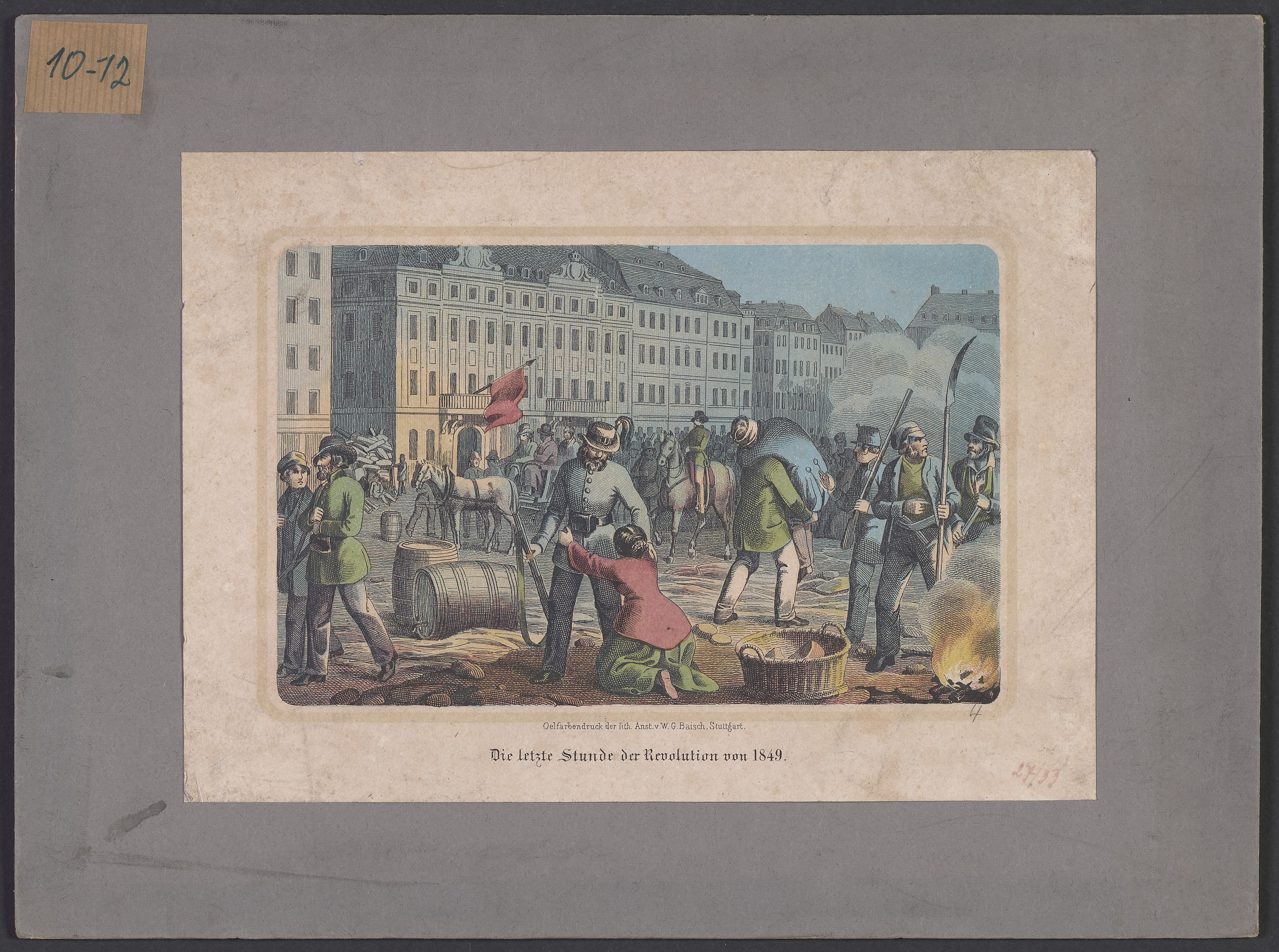 Lehrtafel "Die letzten Stunden der Revolution 1849" (Polizeidirektion Dresden RR-F)