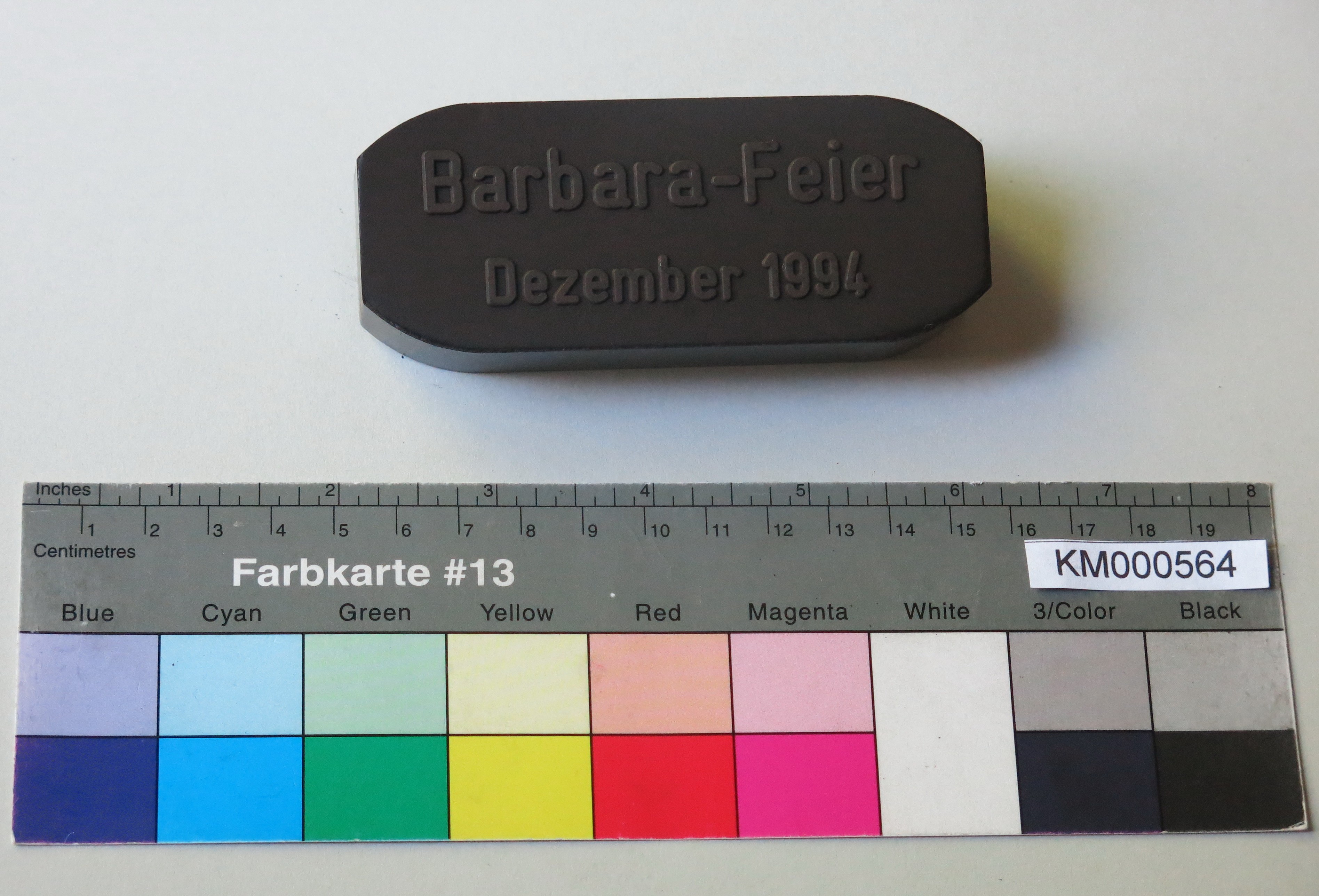Zierbrikett "Barbara-Feier 1994" (Energiefabrik Knappenrode CC BY-SA)