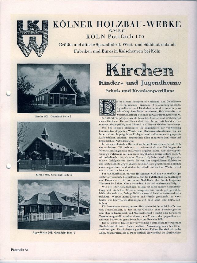 Prospekt 51, Kirchen, Kinder- und Jugendheime (Museum Niesky Forum Konrad-Wachsmann-Haus CC BY-NC-ND)