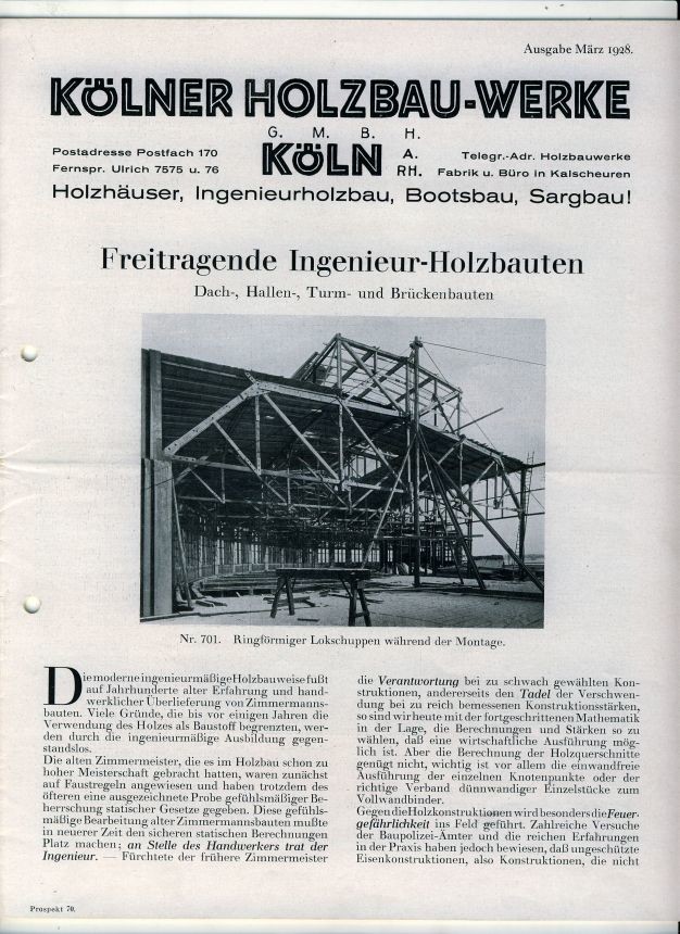 Prospekt 70, Freitragende Ingenieur-Holzbauten (Museum Niesky Forum Konrad-Wachsmann-Haus CC BY-NC-ND)