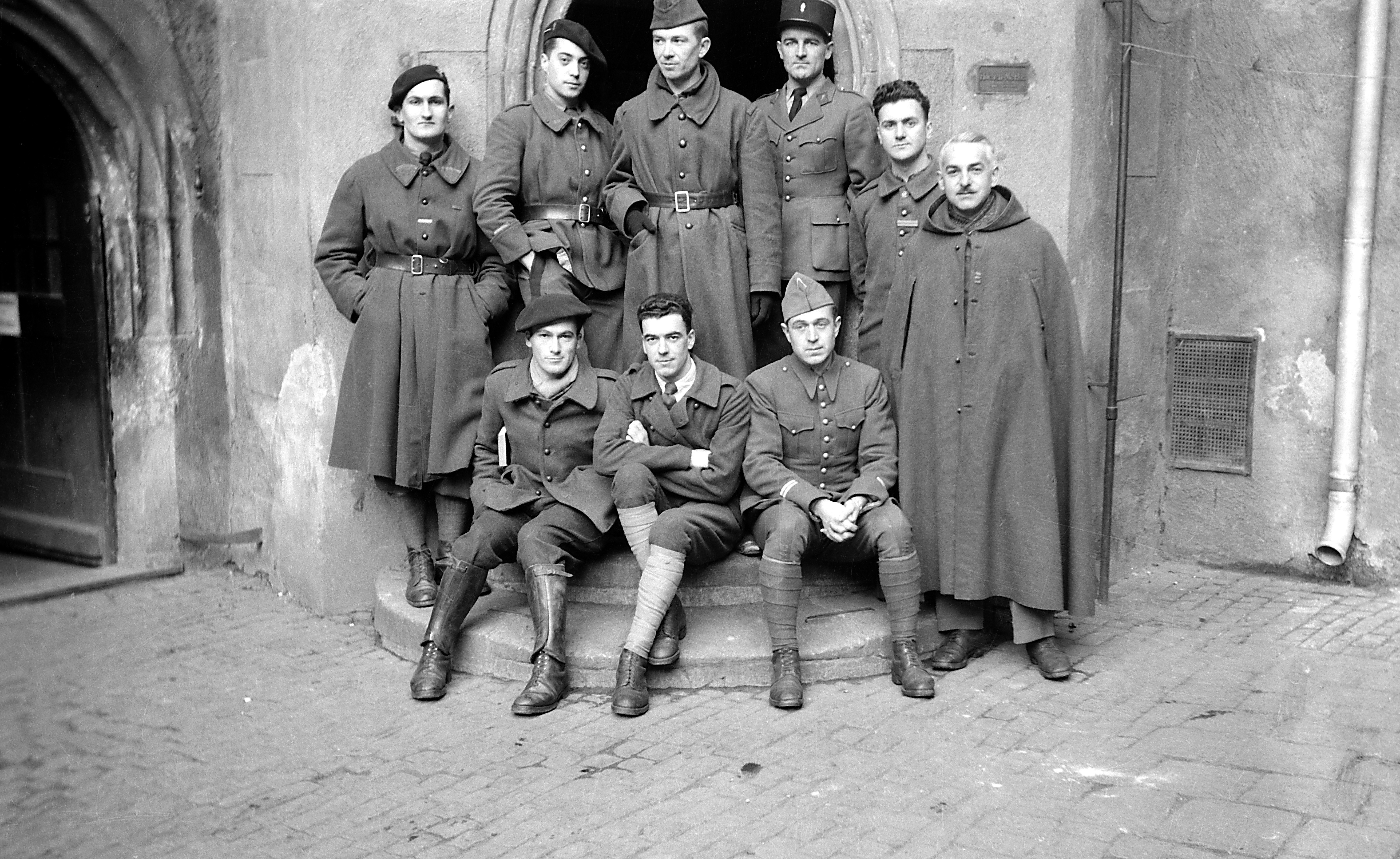 Französische Offiziere vor dem Kellerhaus-Wendelstein (SBG gGmbH CC BY-NC-SA)
