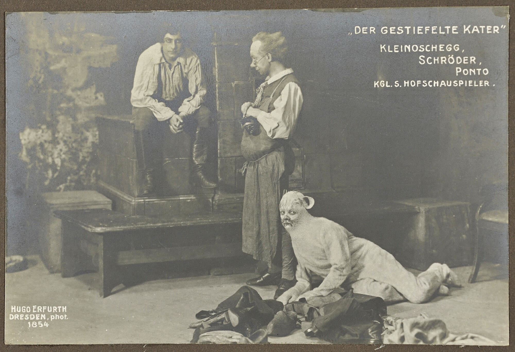 Tafel 1792, Bild 1, Kleinoschegg, Schröder, Ponto [in] "Der gestiefelte Kater" / Szenenbilder (Stadtmuseum Dresden CC BY-NC-ND)
