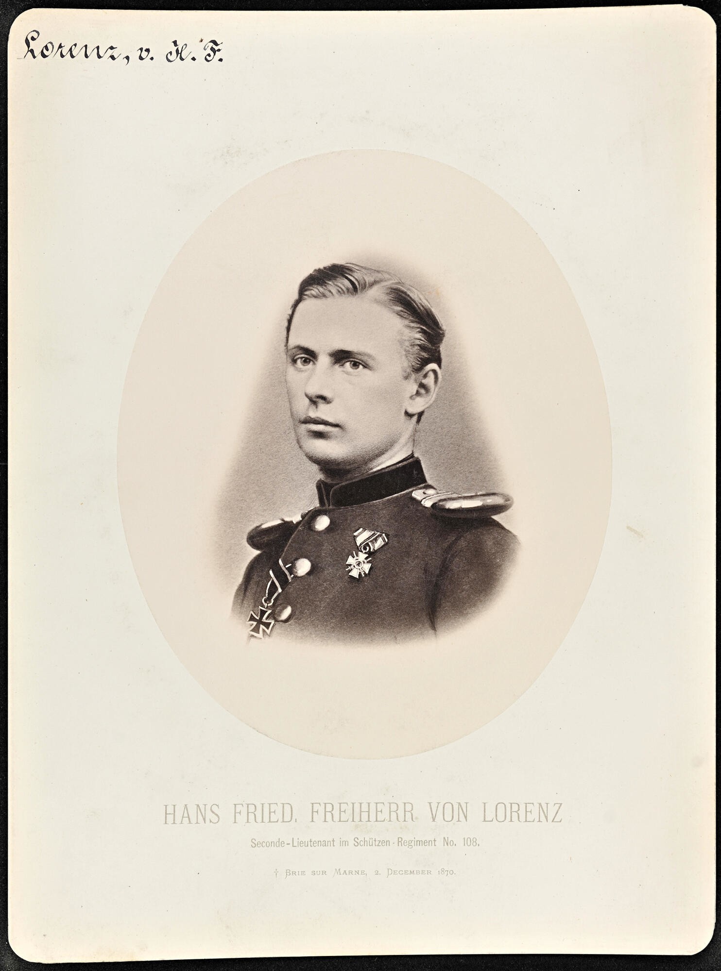Tafel 2046, Hans Friedrich [Veit] Freiherr von Lorenz (Stadtmuseum Dresden CC BY-NC-ND)