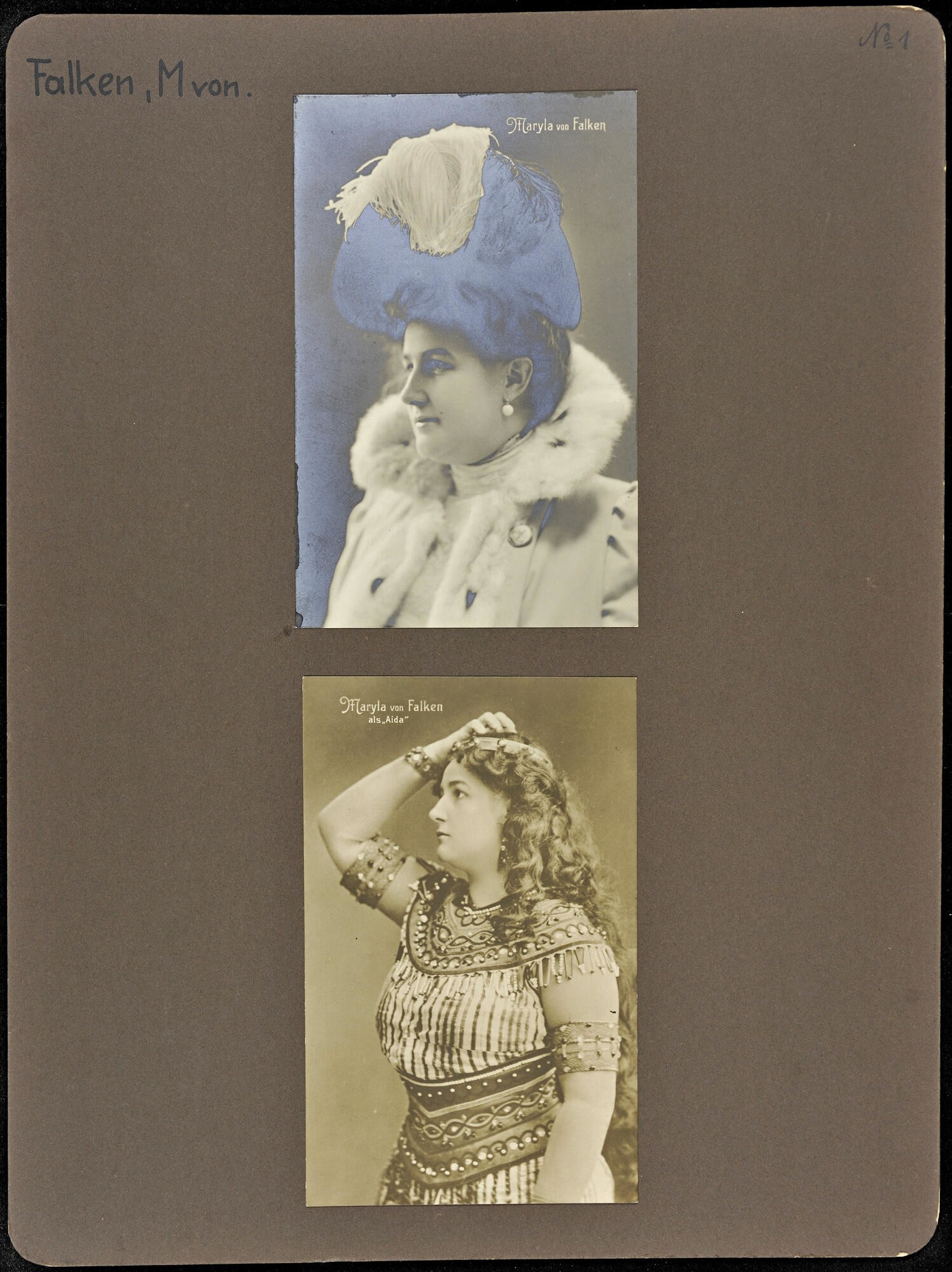 Tafel 406, Bild 2, Maryla von Falken als "Aida" (Stadtmuseum Dresden CC BY-NC-ND)