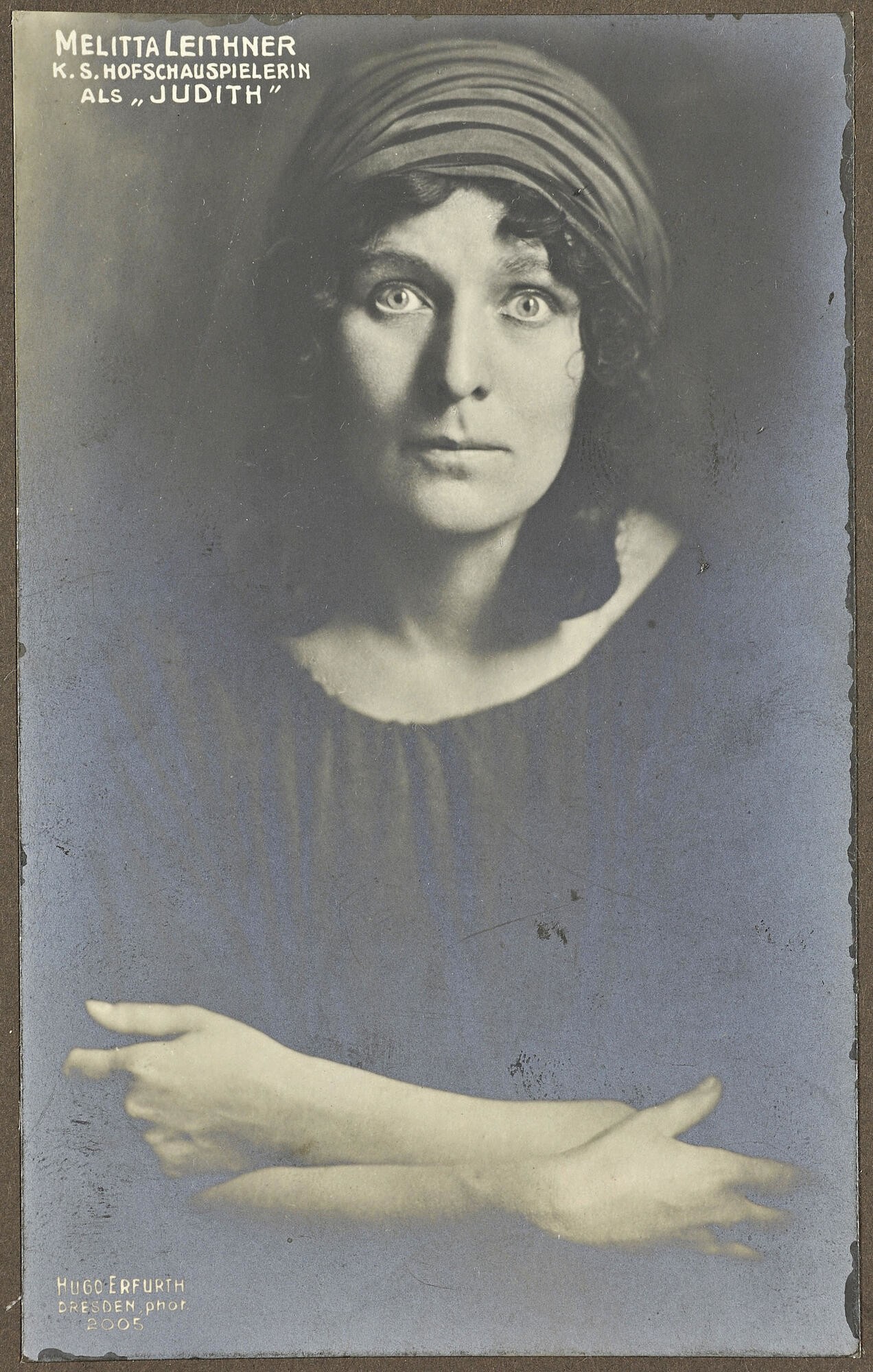 Tafel 997, Bild 2, Mellita Leithner als "Judith" (Stadtmuseum Dresden CC BY-NC-ND)