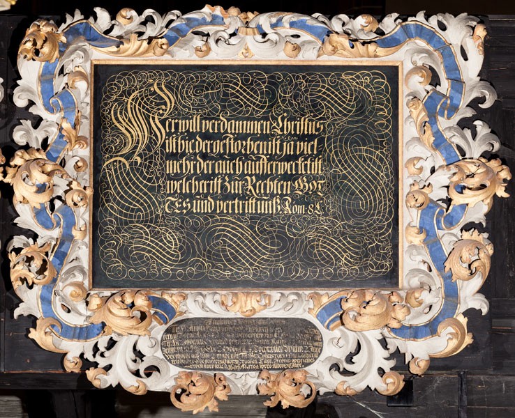 Inschriftenepitaph Anna Paul (Städtische Museen Zittau RR-R)