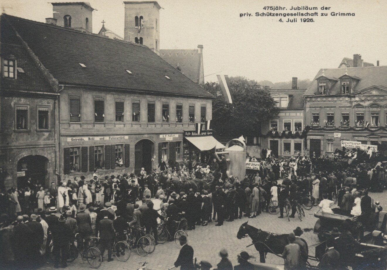 475-jähriges Jubiläum der Grimmaer Schützengesellschaft (Kreismuseum Grimma RR-F)