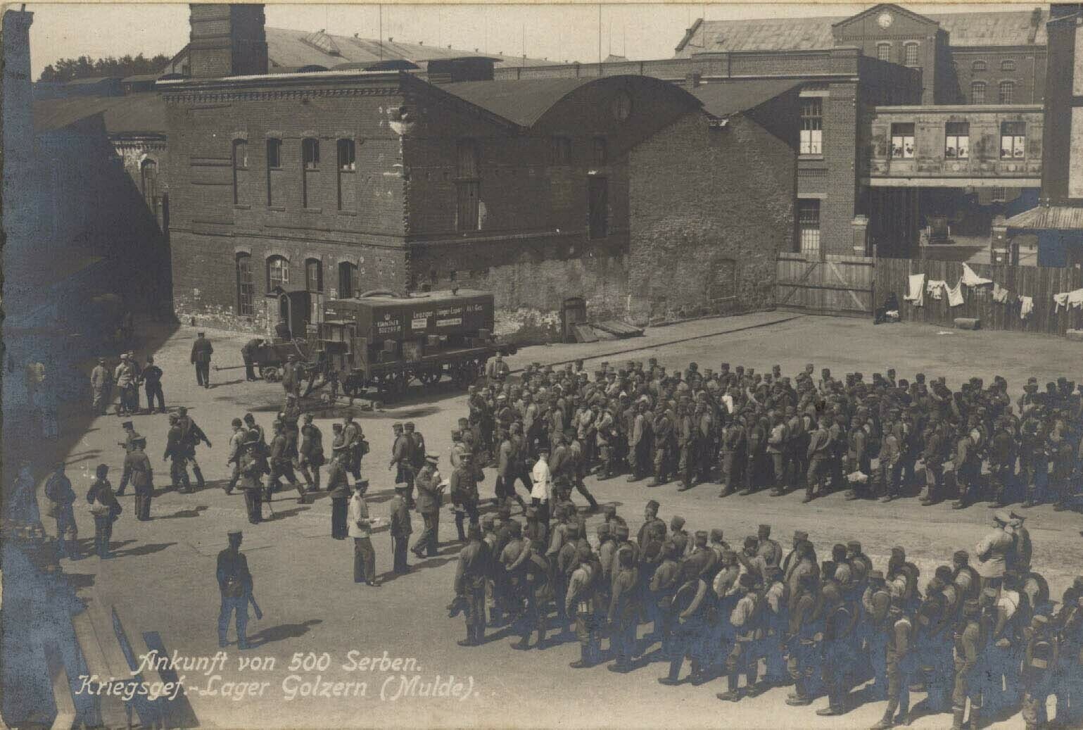 Ankunft von 500 Serbischen Kriegsgefangenen (Kreismuseum Grimma RR-F)