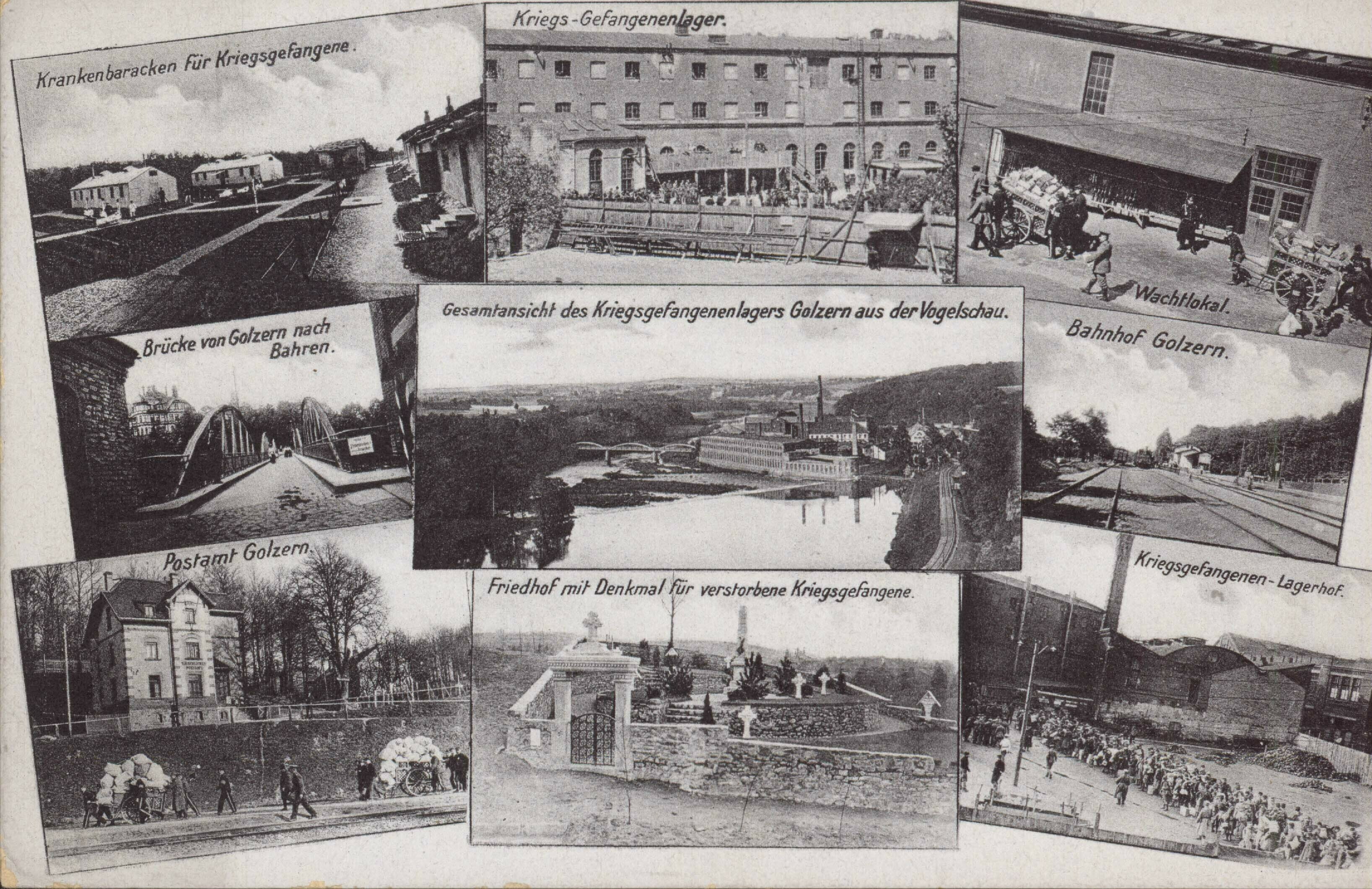 Ansichten des Kriegsgefangenenlagers Golzern (Kreismuseum Grimma RR-F)