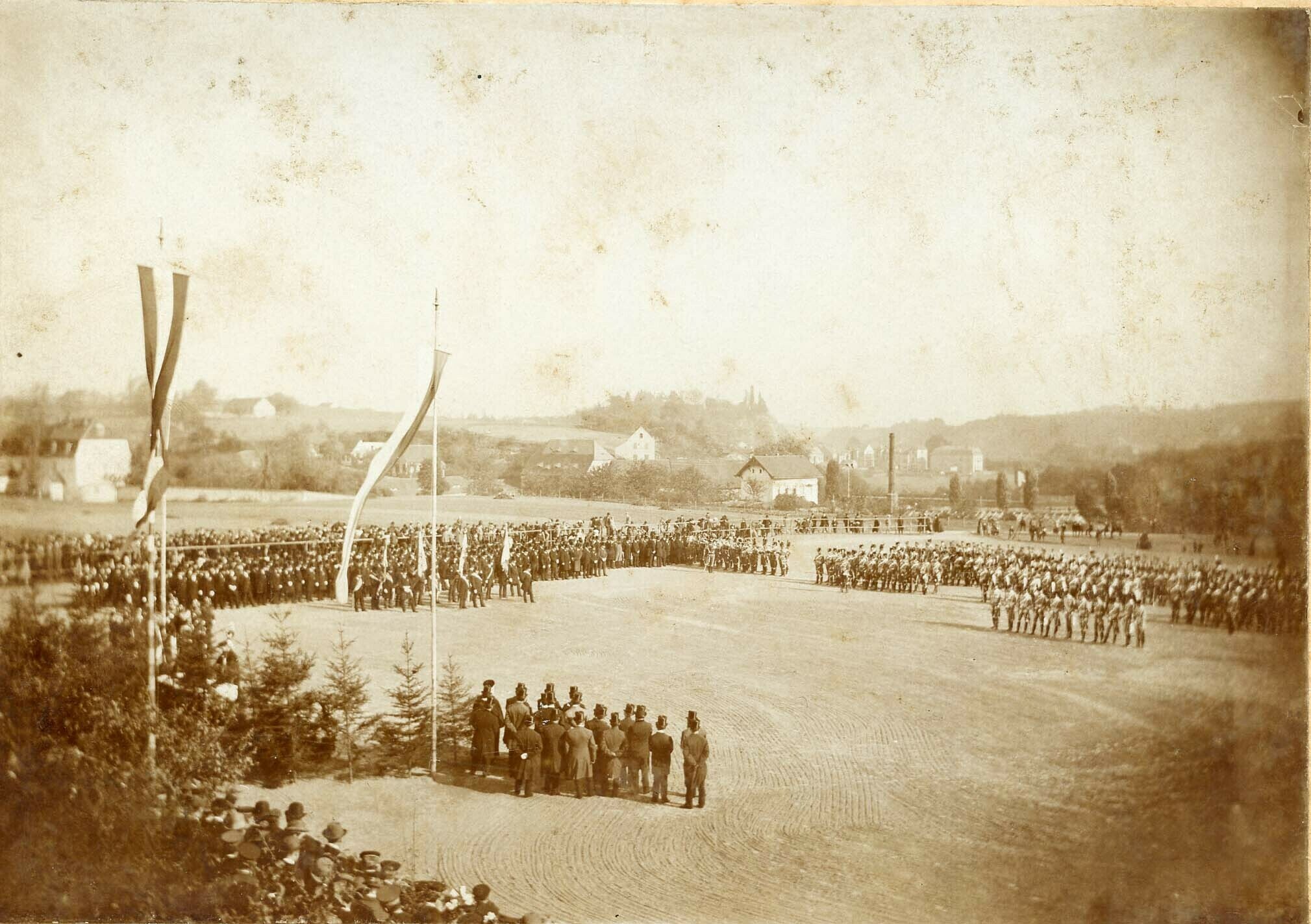Festgottesdienst anlässlich des 100jährigen Bestehens des Husaren-Regiments in Grimma (Kreismuseum Grimma RR-F)