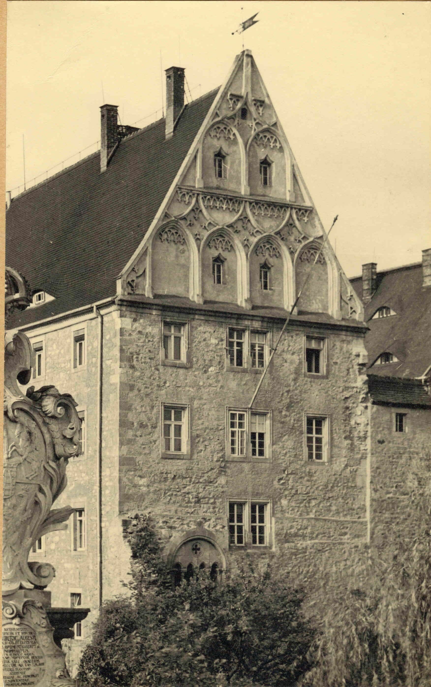Gotischer Giebel des Grimmaer Schlosses (Kreismuseum Grimma RR-F)