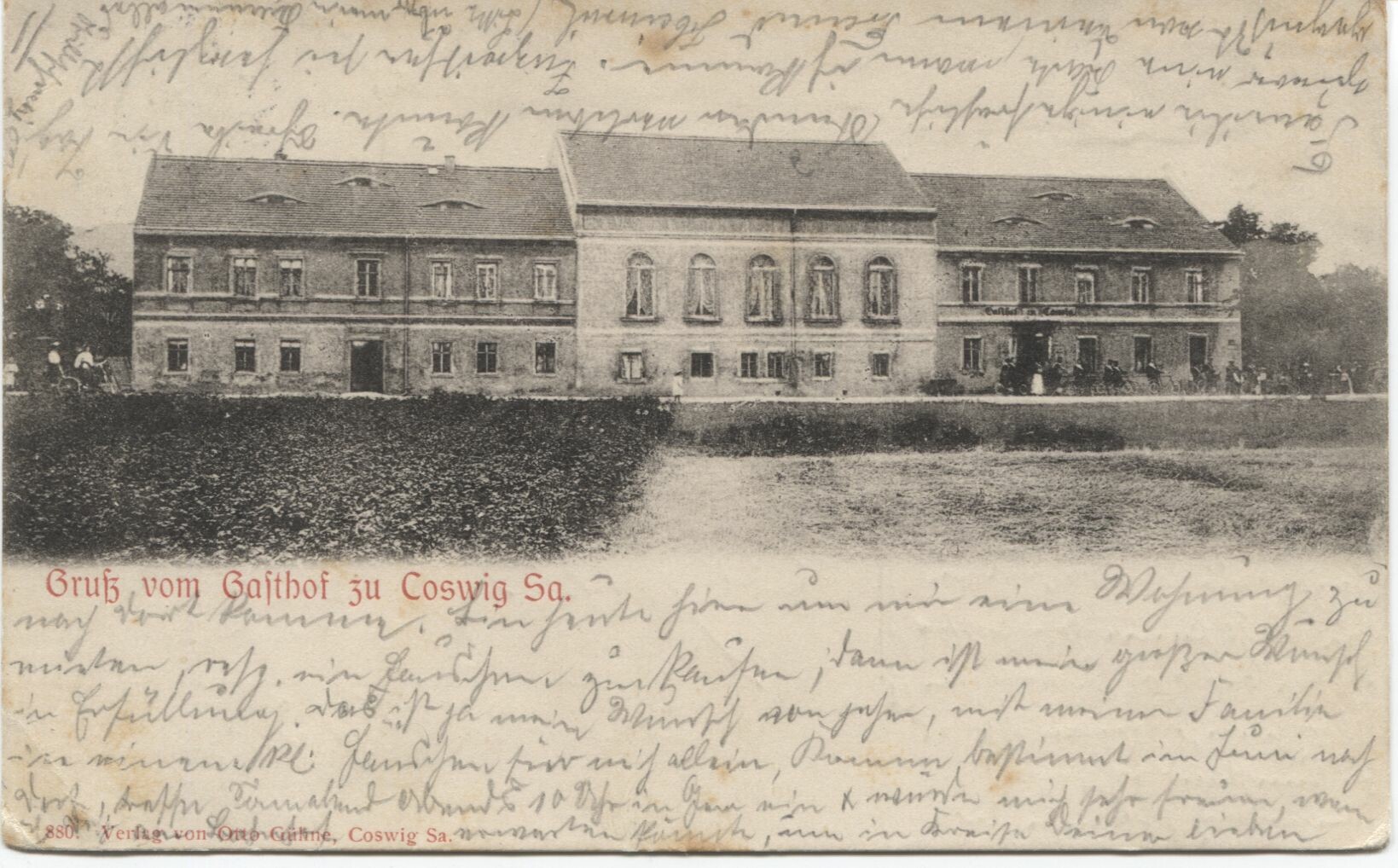 Postkarte: Coswig - Gaststätten - Gasthof Coswig (Karrasburg Museum Coswig CC BY-NC-SA)