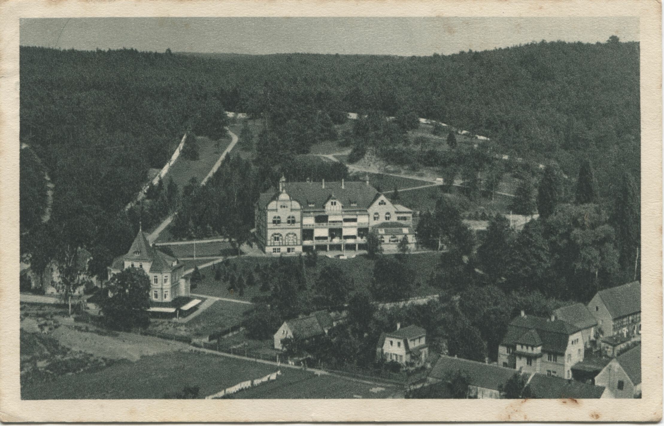 Postkarte: Coswig - Lindenhof - Nöhring Sanatorium (Karrasburg Museum Coswig CC BY-NC-SA)