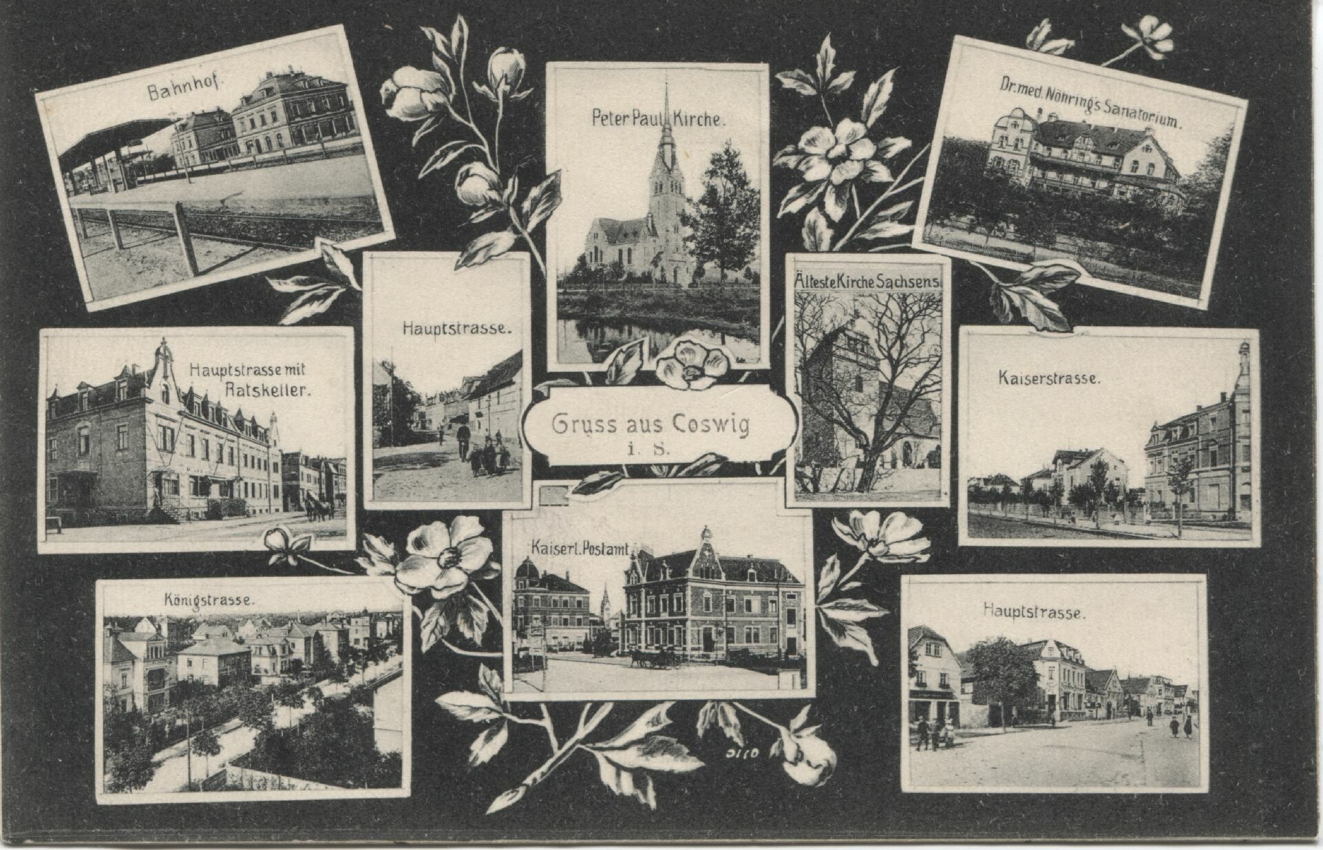 Postkarte: Coswig - Mehrbildkarte (Karrasburg Museum Coswig CC BY-NC-SA)