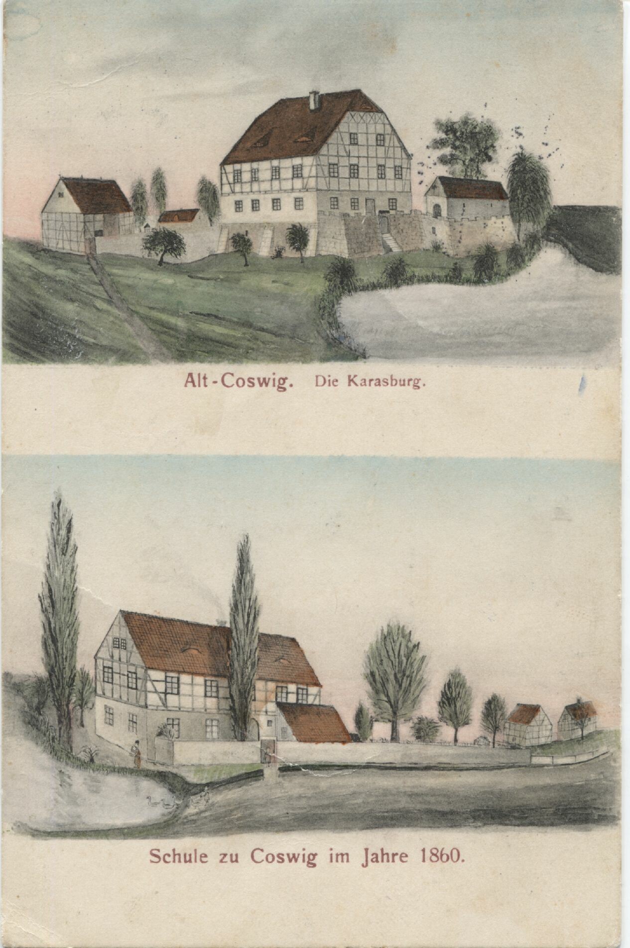 Postkarte: Coswig - Mehrbildkarten (Karrasburg Museum Coswig CC BY-NC-SA)