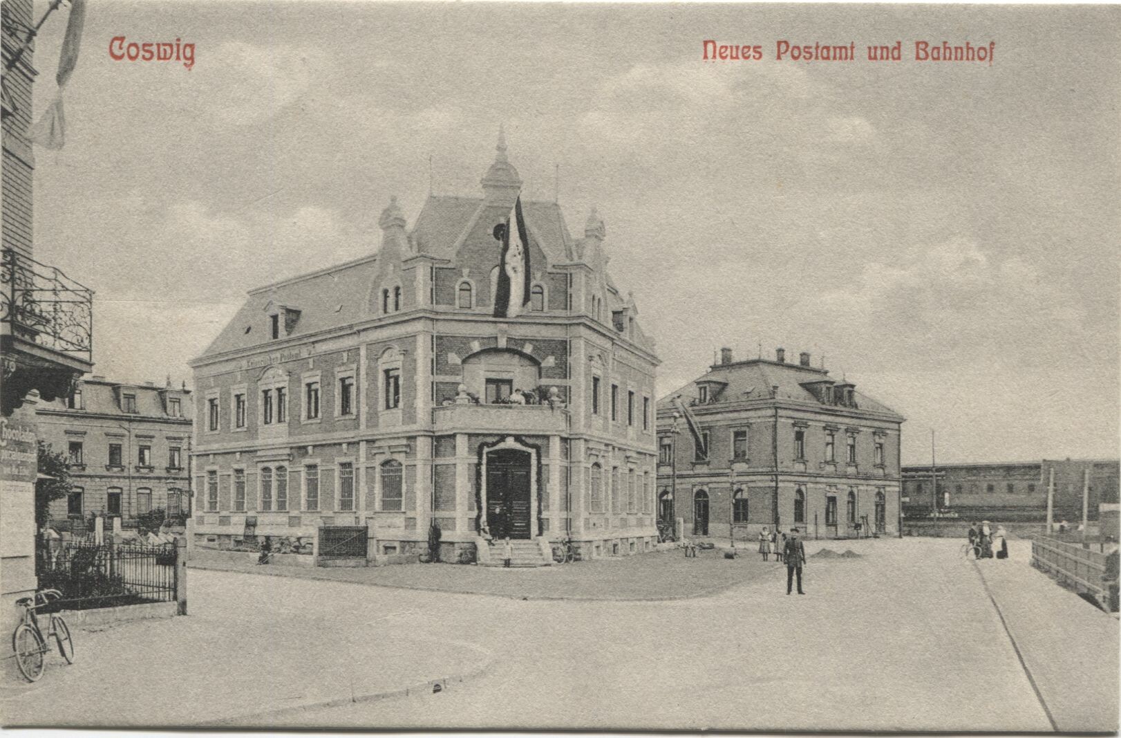 Postkarte: Coswig - Postamt (Karrasburg Museum Coswig CC BY-NC-SA)