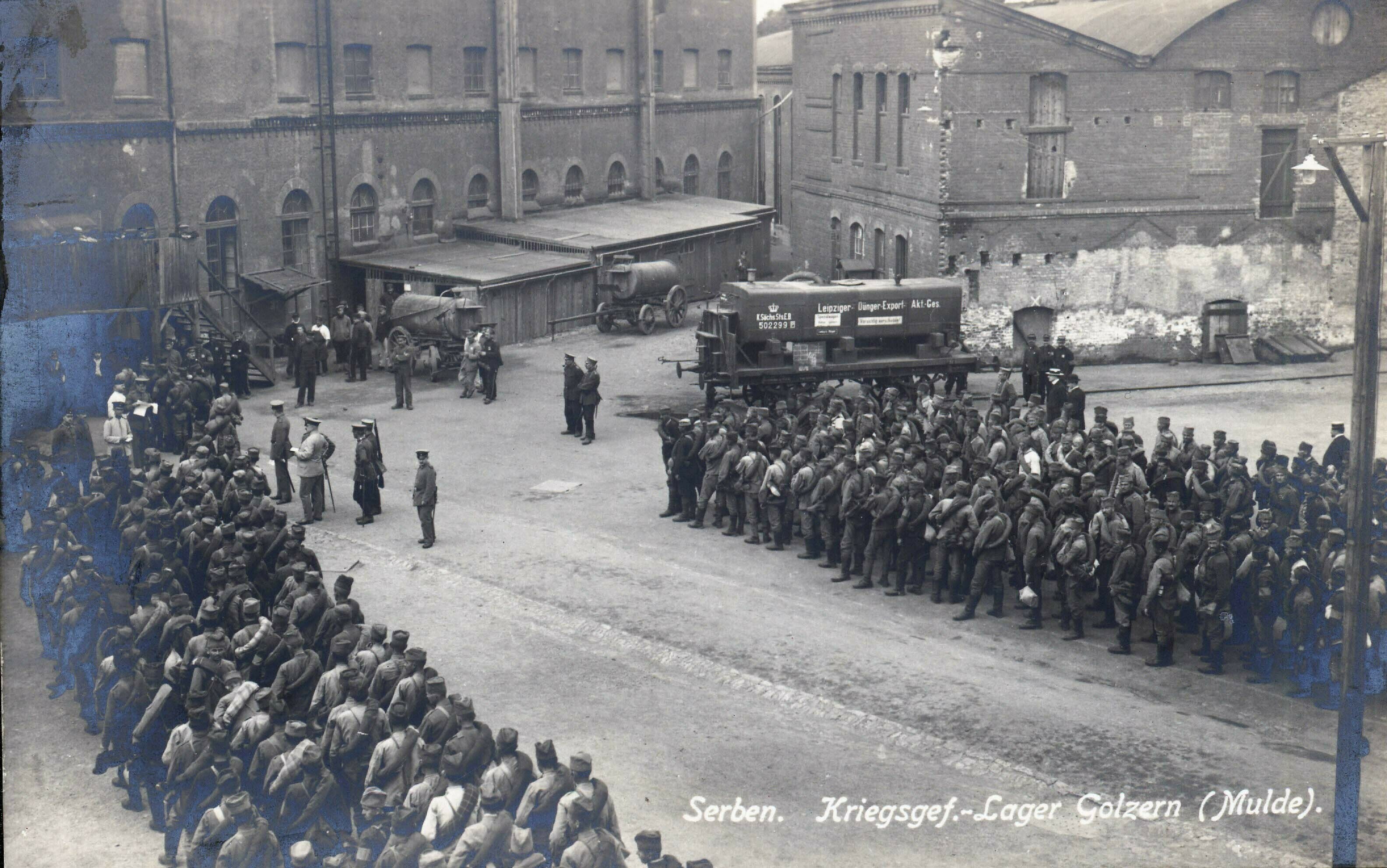 Serbische Kriegsgefangene in Golzern (Kreismuseum Grimma RR-F)