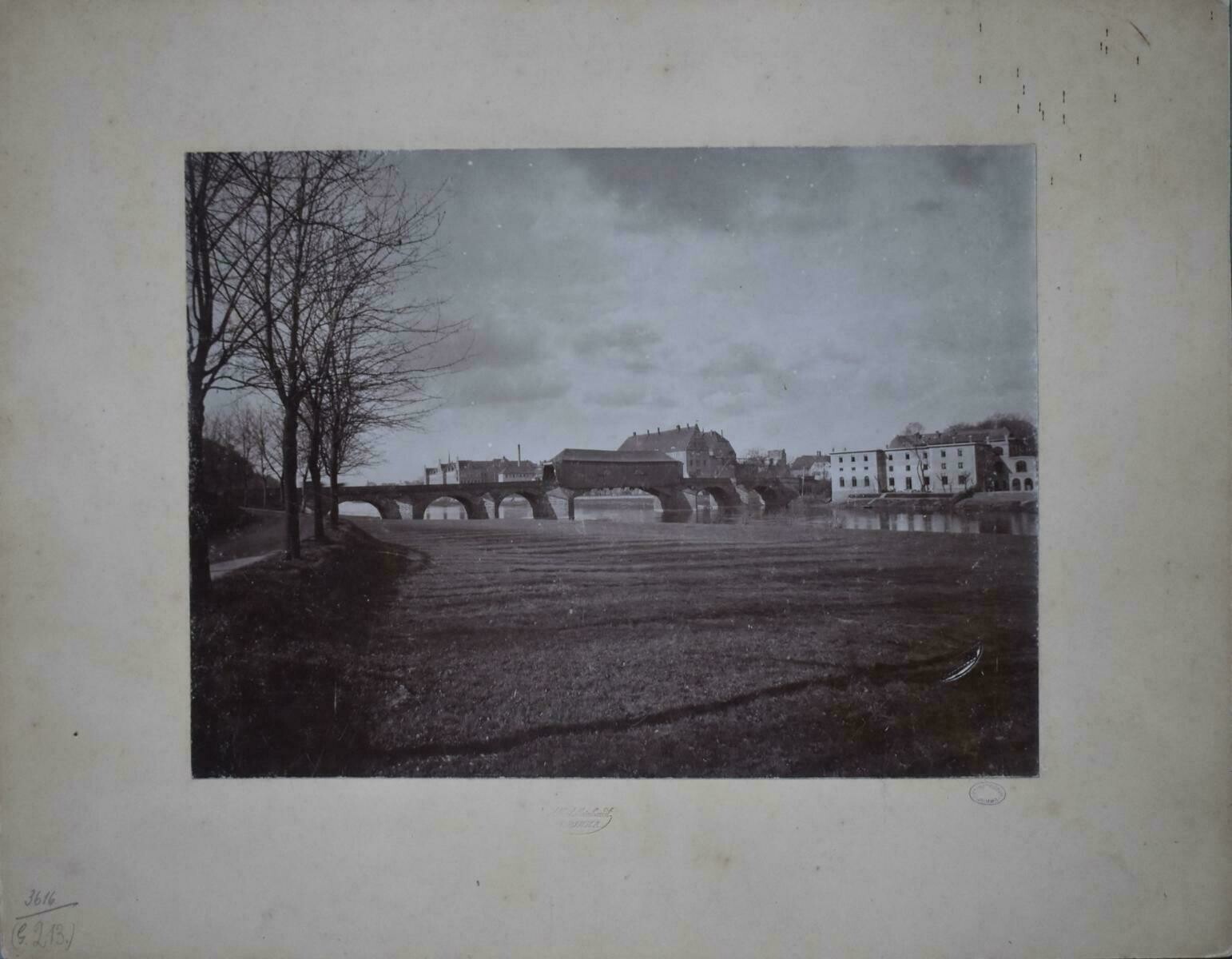 Steinbrücke Grimma mit Brückenholzteil (Kreismuseum Grimma RR-F)