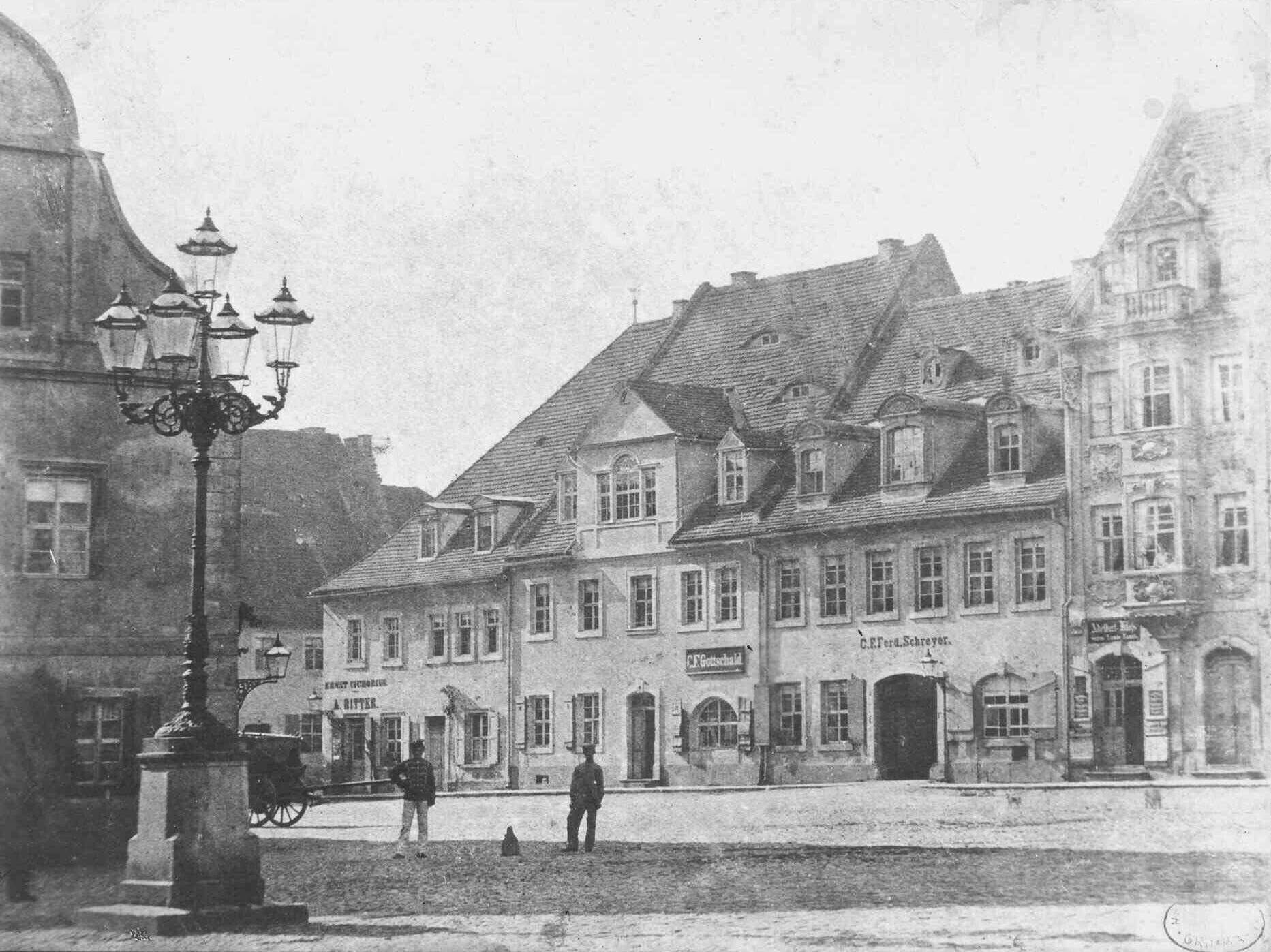 Südseite des Grimmaer Marktes (Kreismuseum Grimma RR-F)