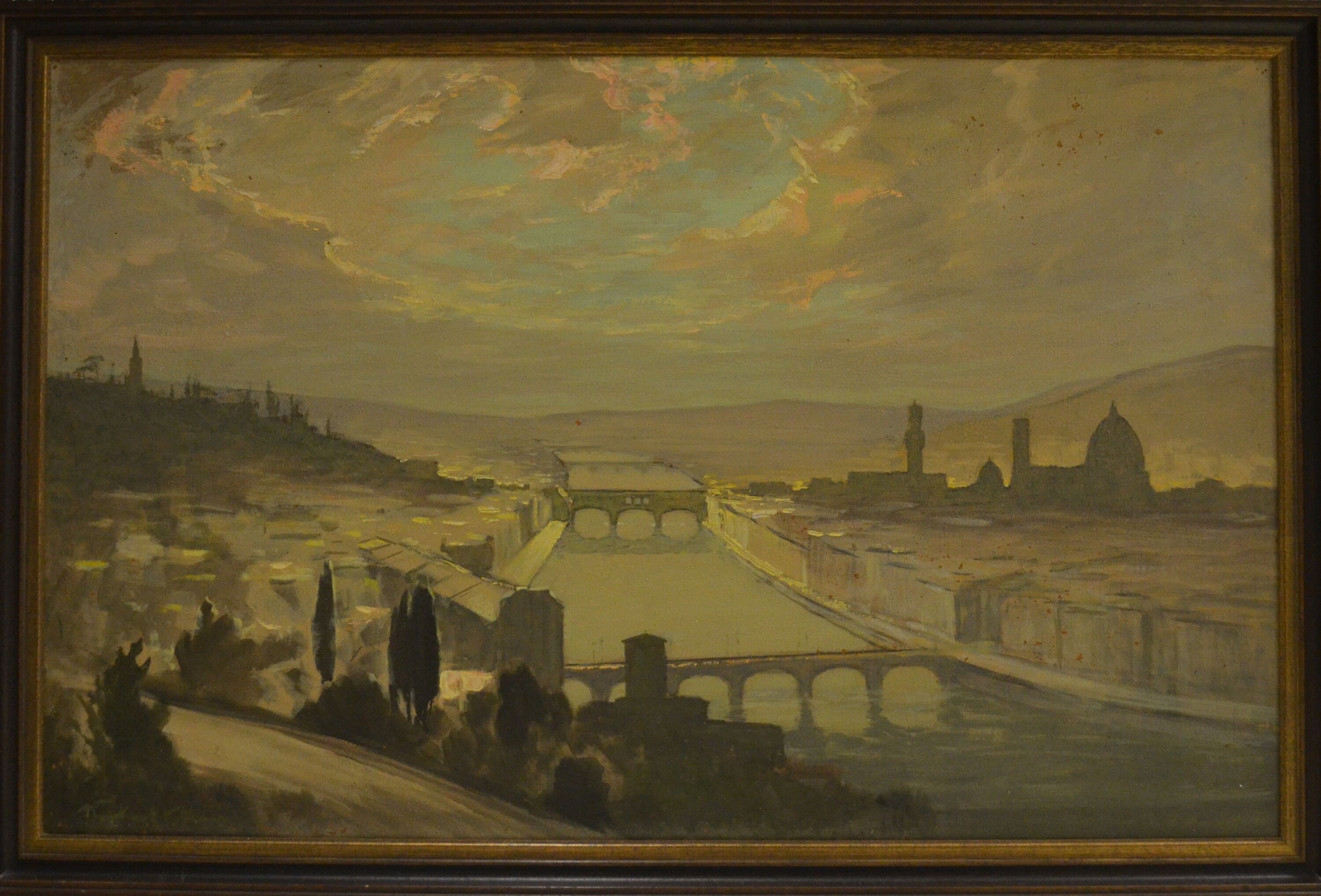 Gemälde: Blick über Florenz (Kulturhistorisches Museum Görlitz CC BY-NC-SA)