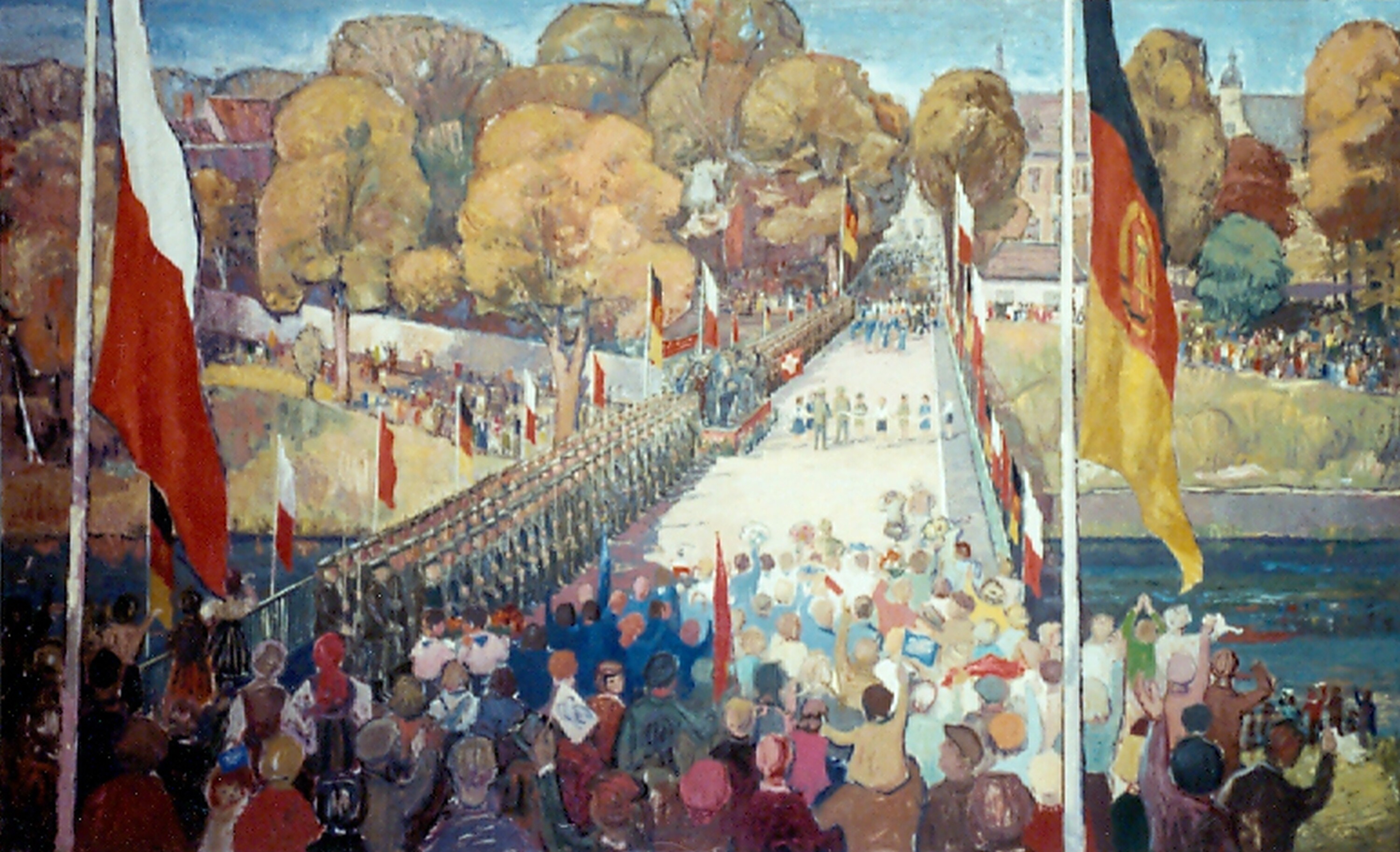 Gemälde: "Brücke der Freundschaft" (Kulturhistorisches Museum Görlitz CC BY-NC-SA)