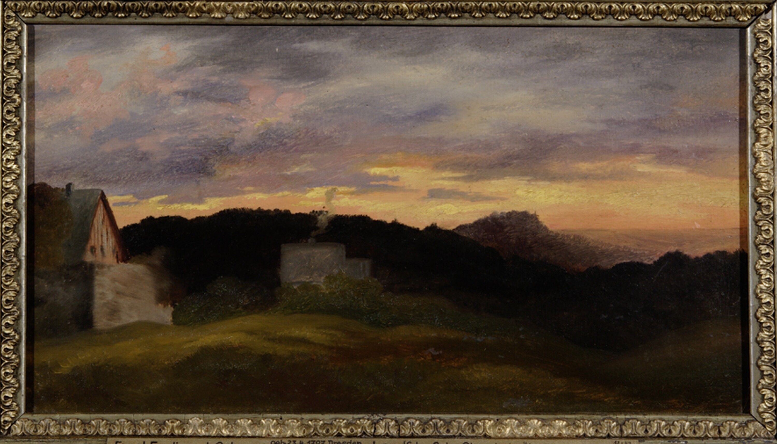 Gemälde: Landschaft im Abendrot (Kulturhistorisches Museum Görlitz CC BY-NC-SA)