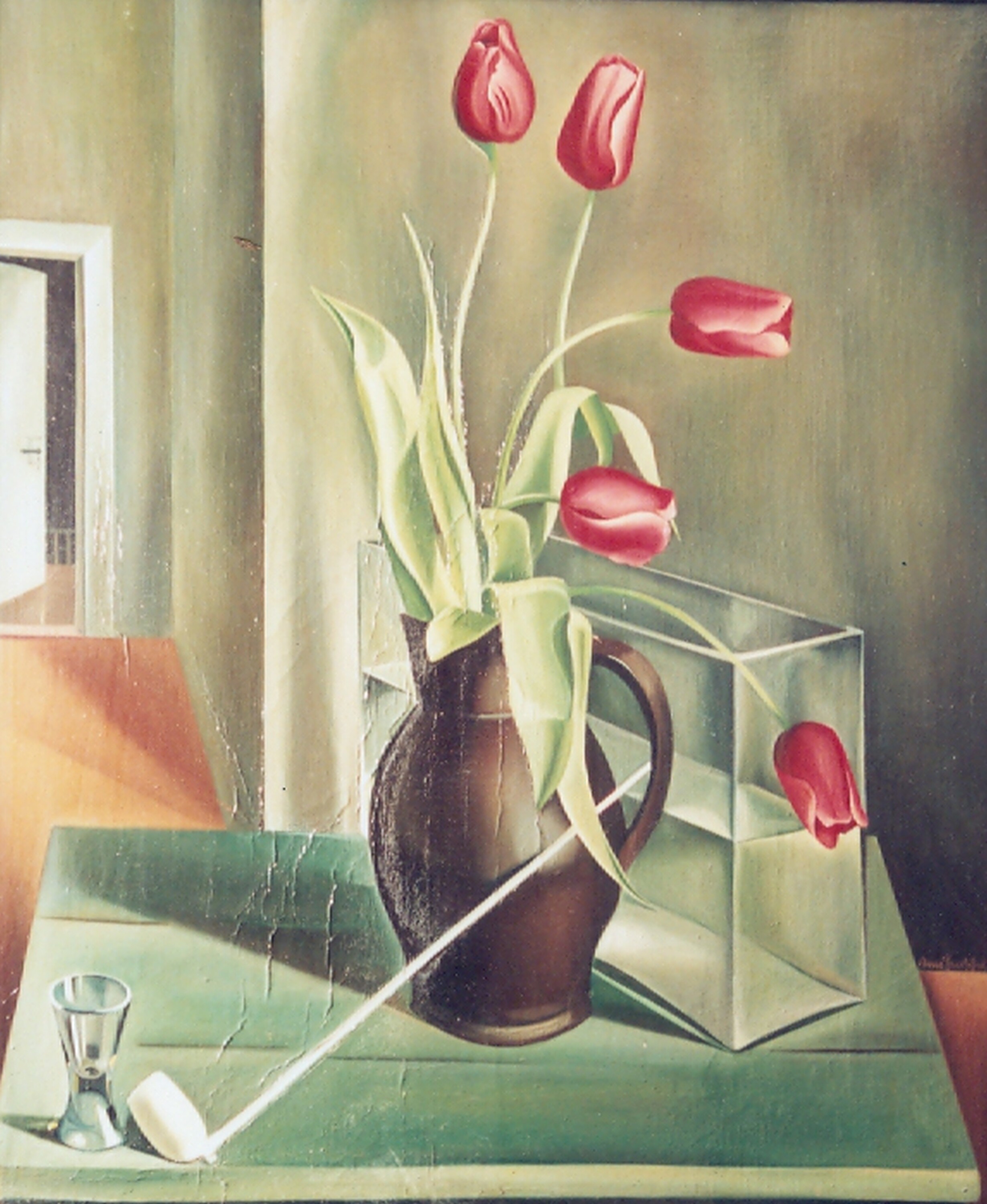 Gemälde: Stillleben mit Tulpen (Kulturhistorisches Museum Görlitz CC BY-NC-SA)
