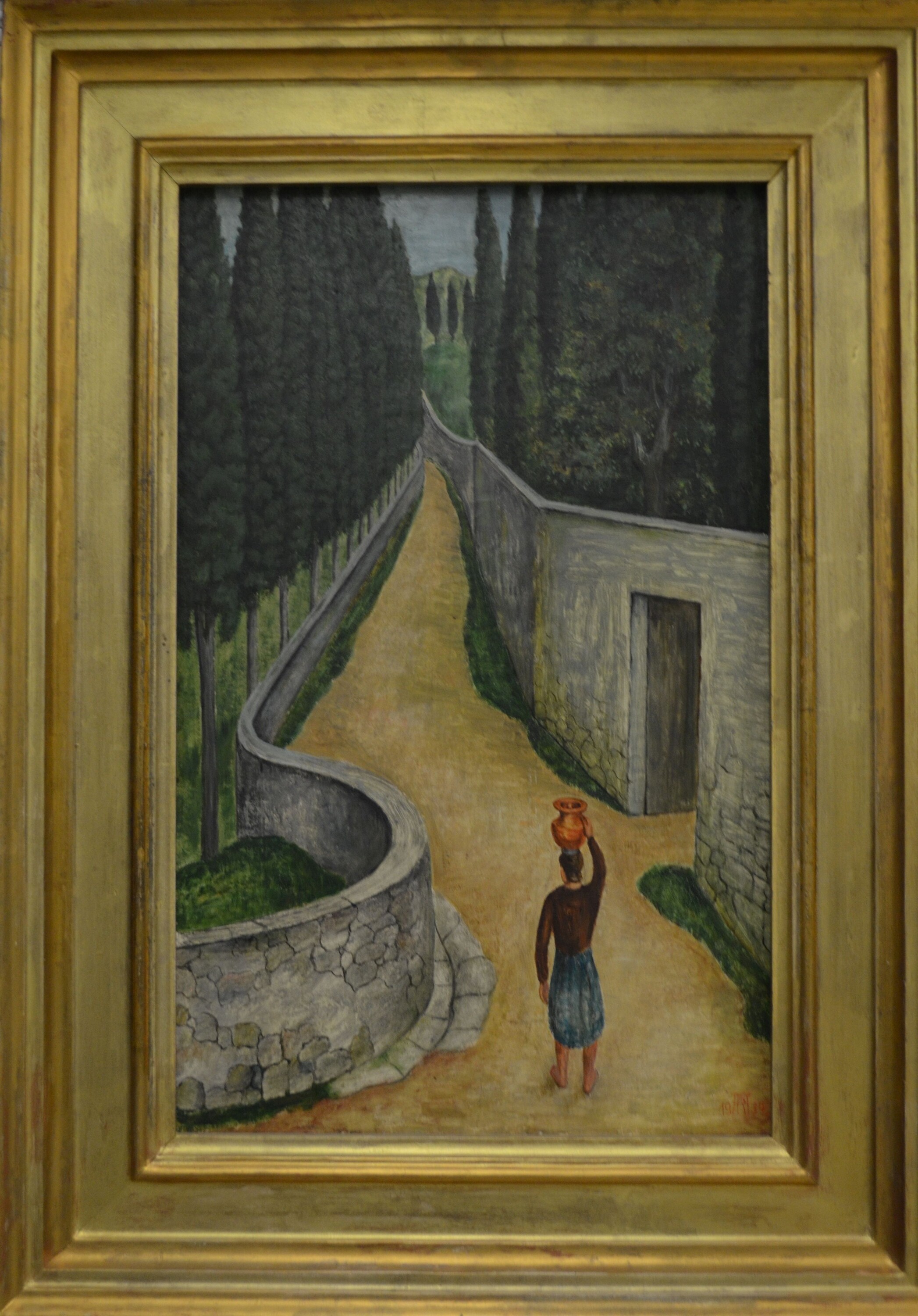 Gemälde: "Weg nach Fiesole" (Kulturhistorisches Museum Görlitz CC BY-NC-SA)
