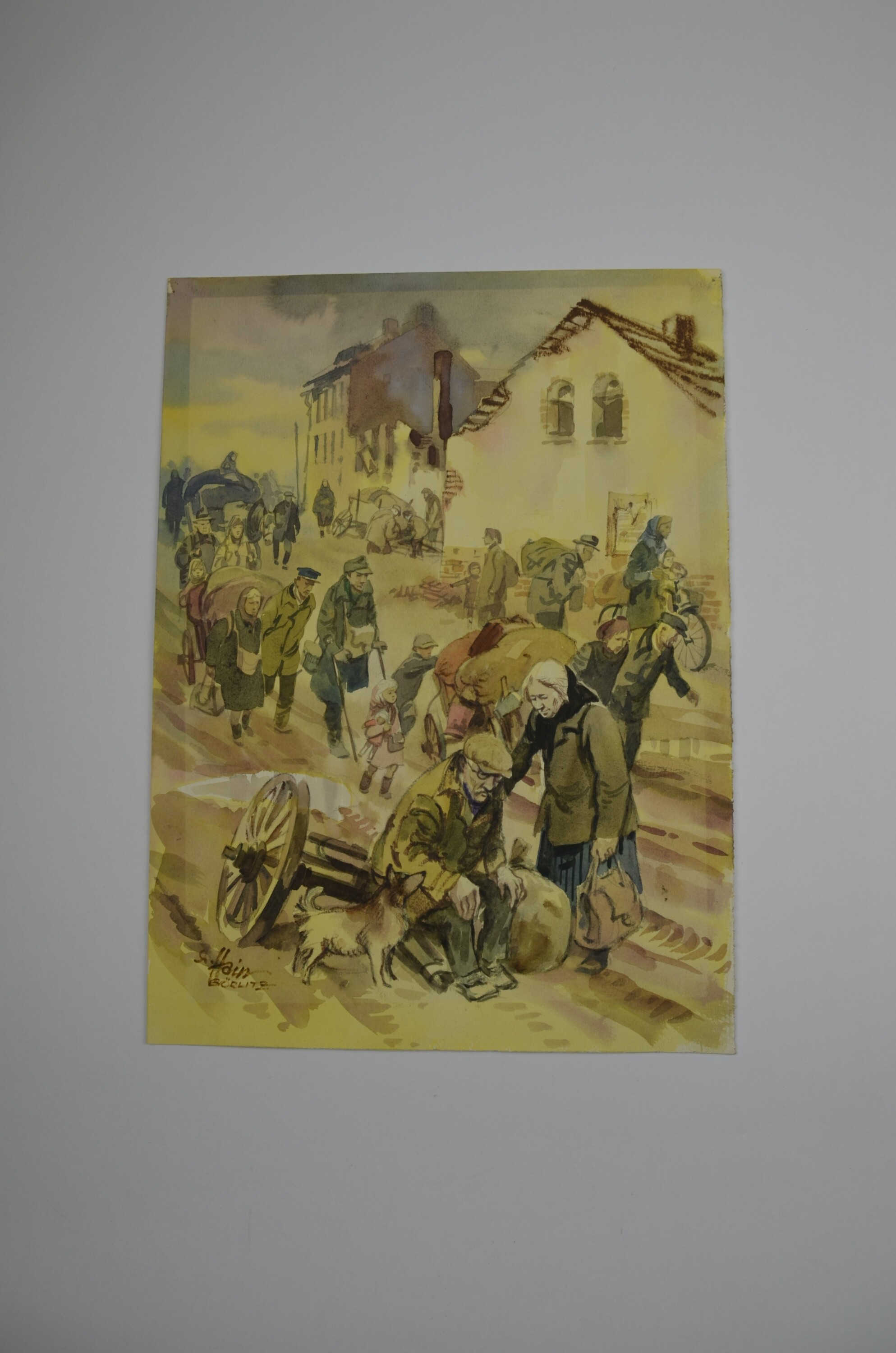 Grafik: Flüchtlinge nach Kriegsende (Kulturhistorisches Museum Görlitz CC BY-NC-SA)