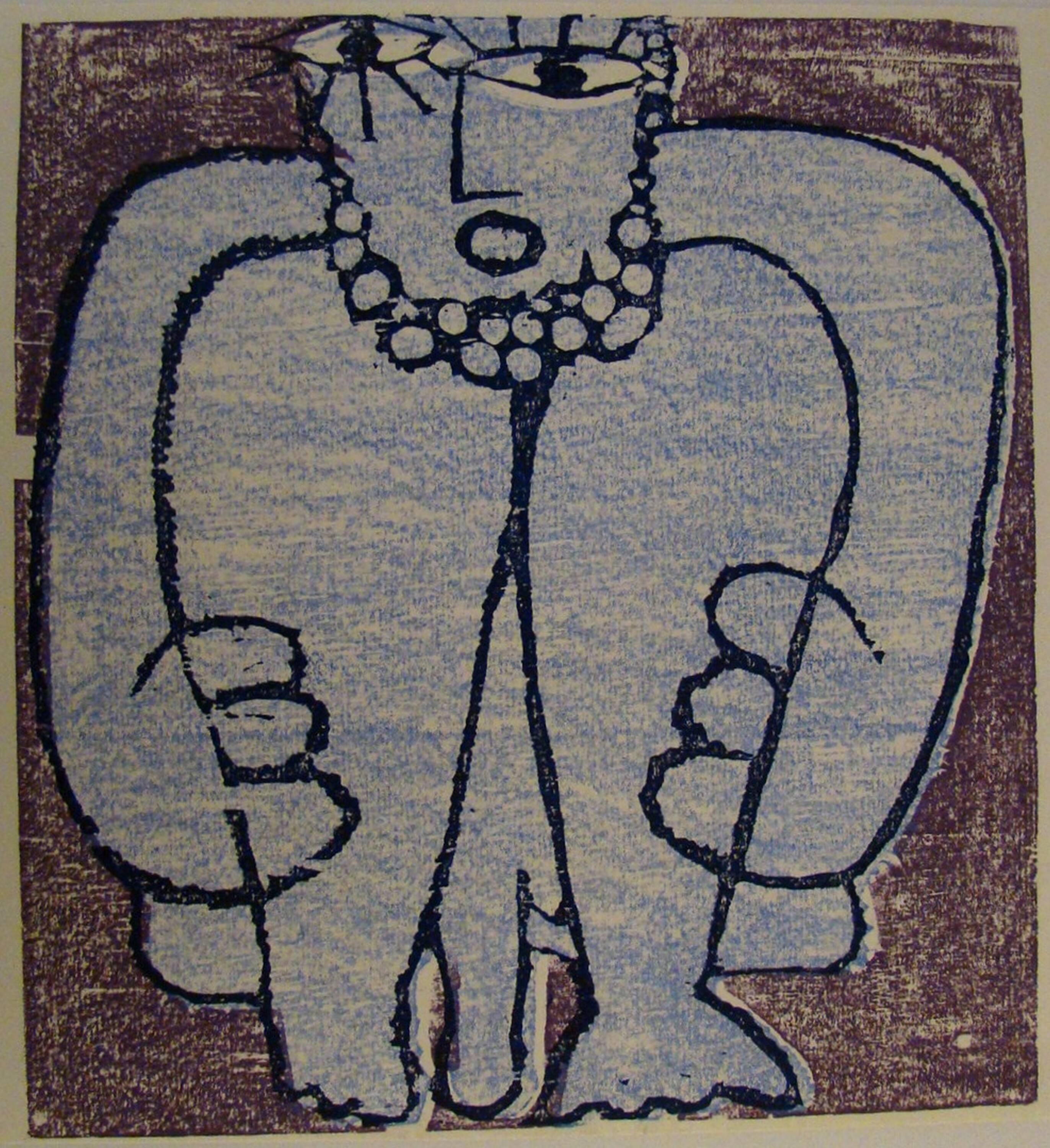 Grafik: Männliche hockende Figur (Kulturhistorisches Museum Görlitz CC BY-NC-SA)