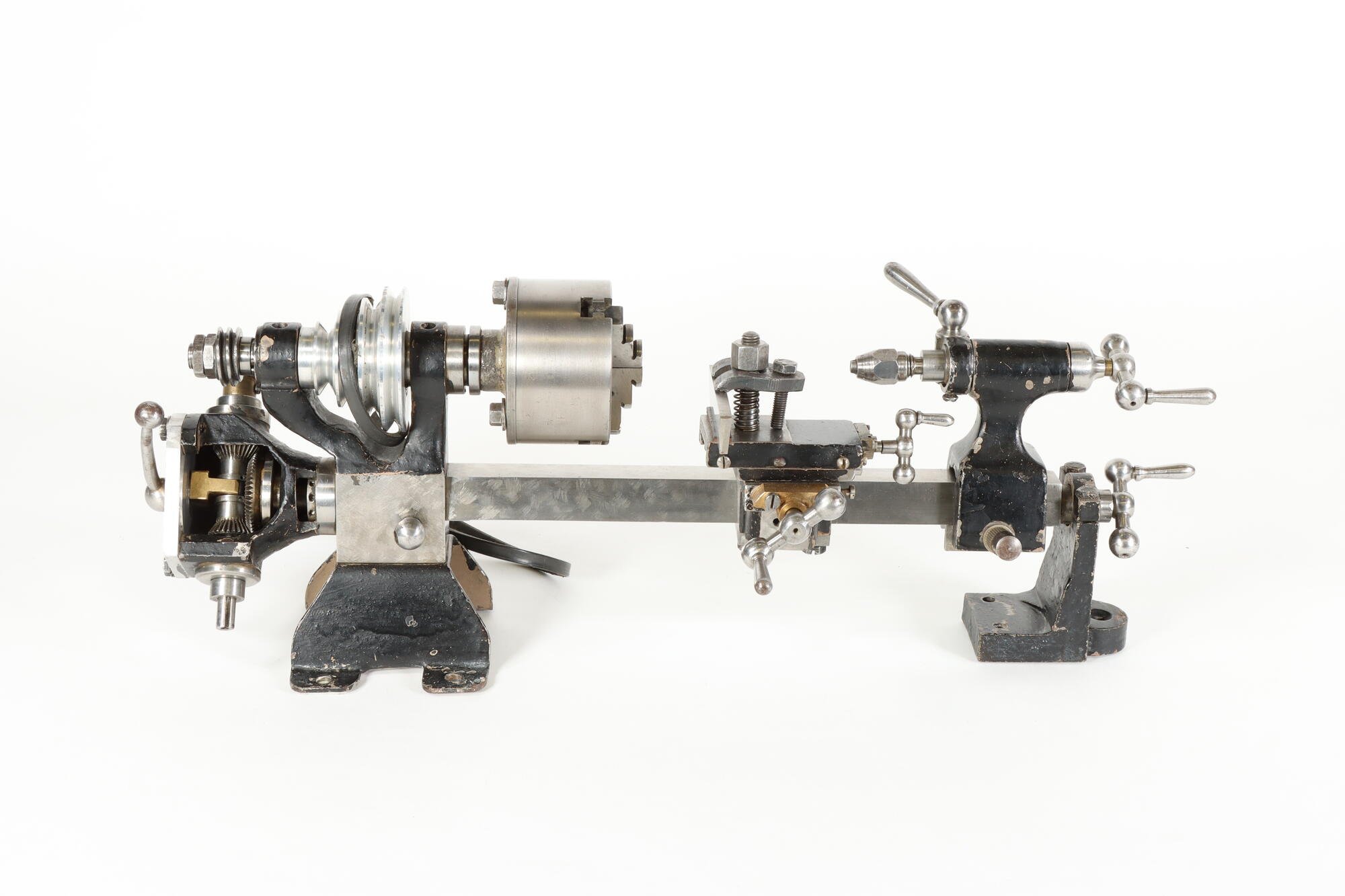 Modell Werkzeugmaschine, Front (Industriemuseum Chemnitz; Fotografin: Marion Kaiser CC BY-NC-SA)