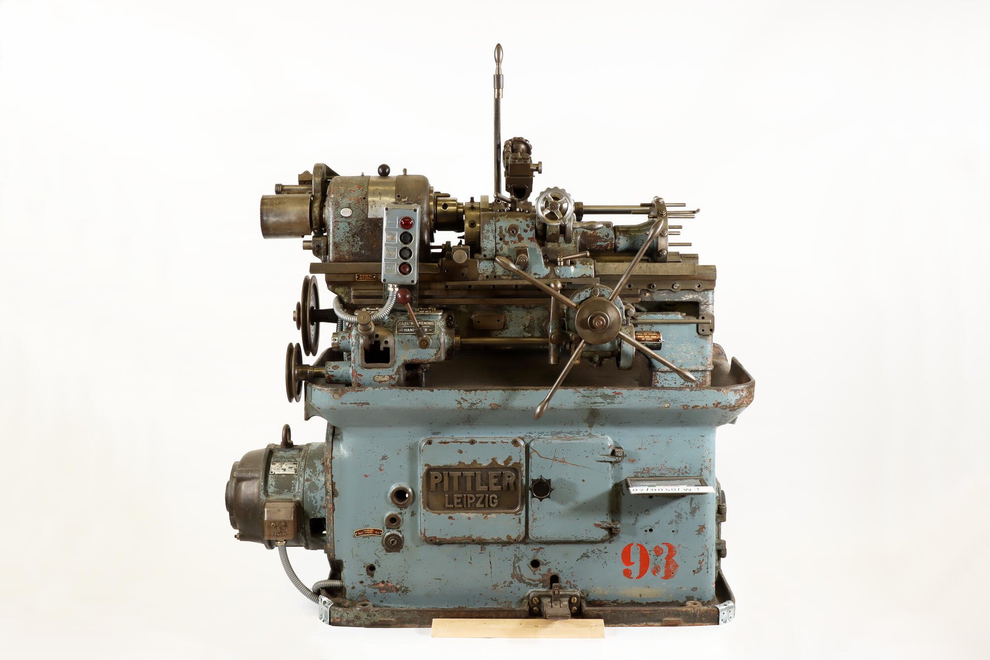 Revolverdrehmaschine, Front (Industriemuseum Chemnitz; Fotografin: Marion Kaiser CC BY-NC-SA)