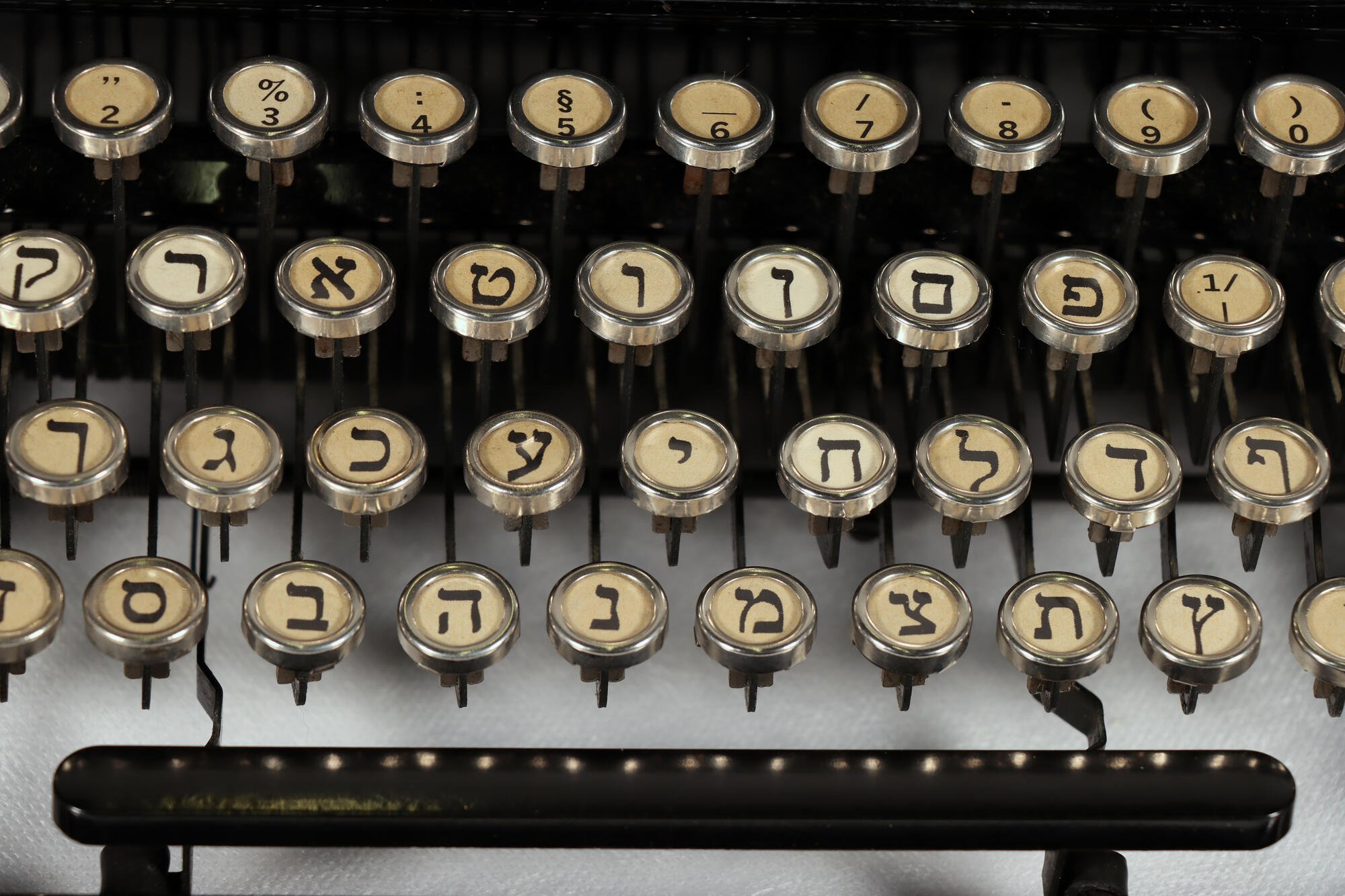 Schreibmaschine, Front Detail (Industriemuseum Chemnitz; Fotografin: Carola Hütcher CC BY-NC-SA)